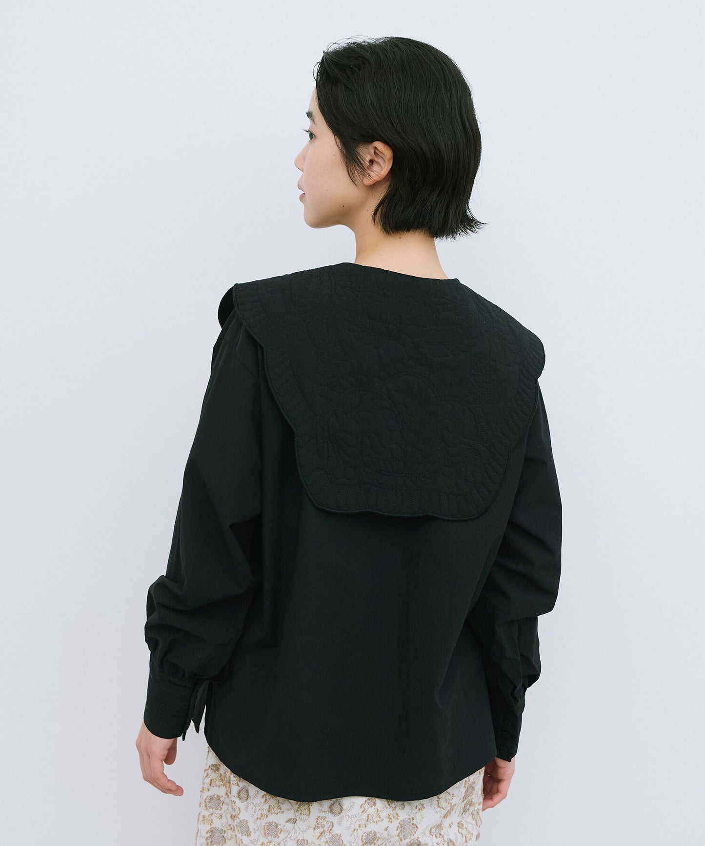 trapunto quilt collar ブラウス | qiri