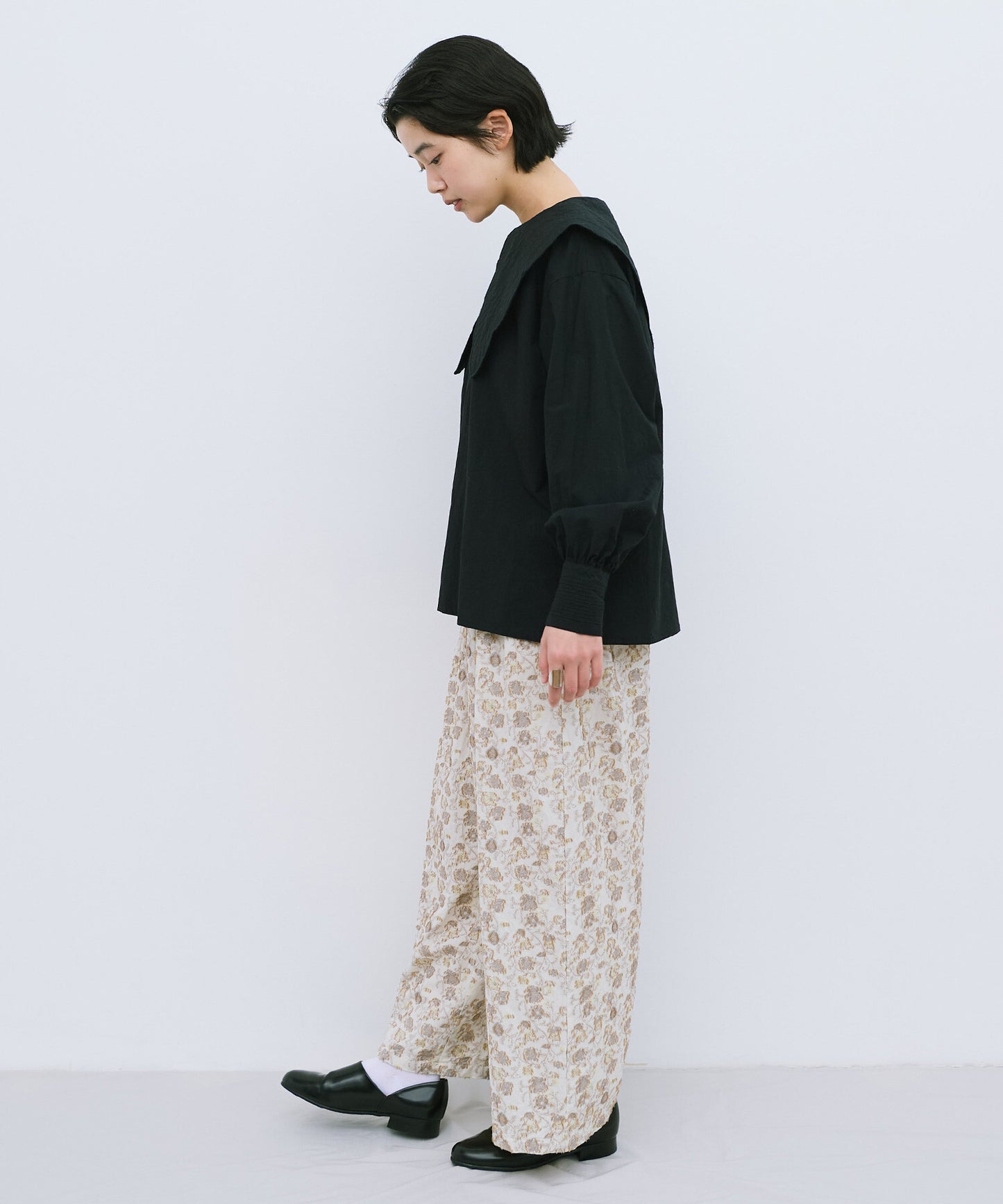 trapunto quilt collar ブラウス | qiri