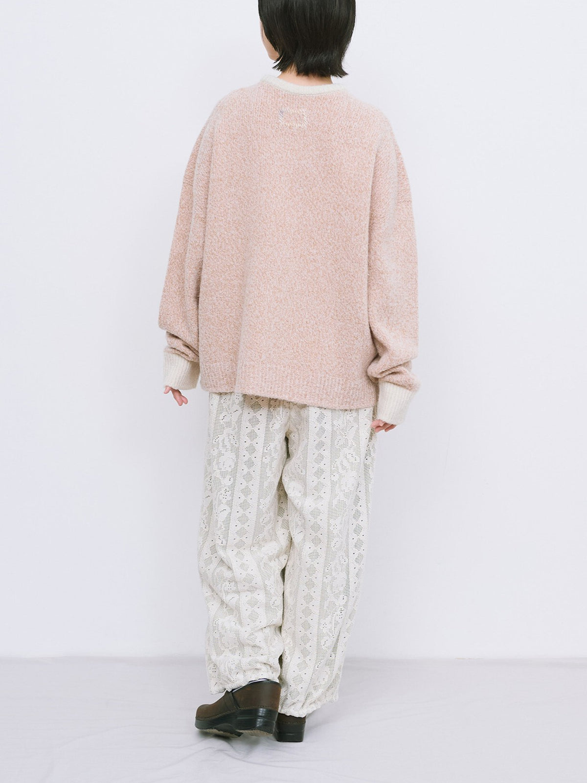 wool cashmere mix collar クルーネックニット | qiri