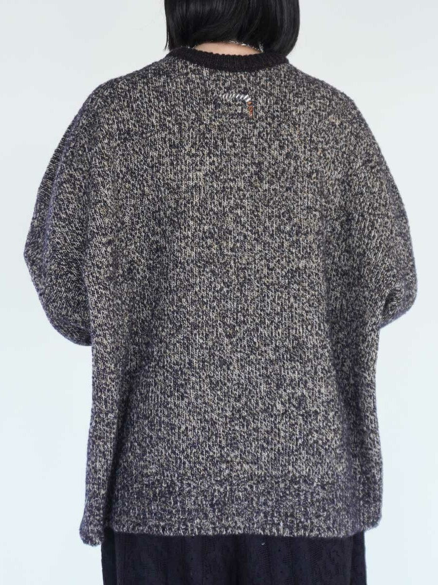 wool cashmere mix collar クルーネックニット | qiri