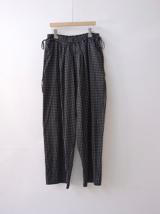 レーヨン/コットン Cu twill dot print drawstrings パンツ | yuni