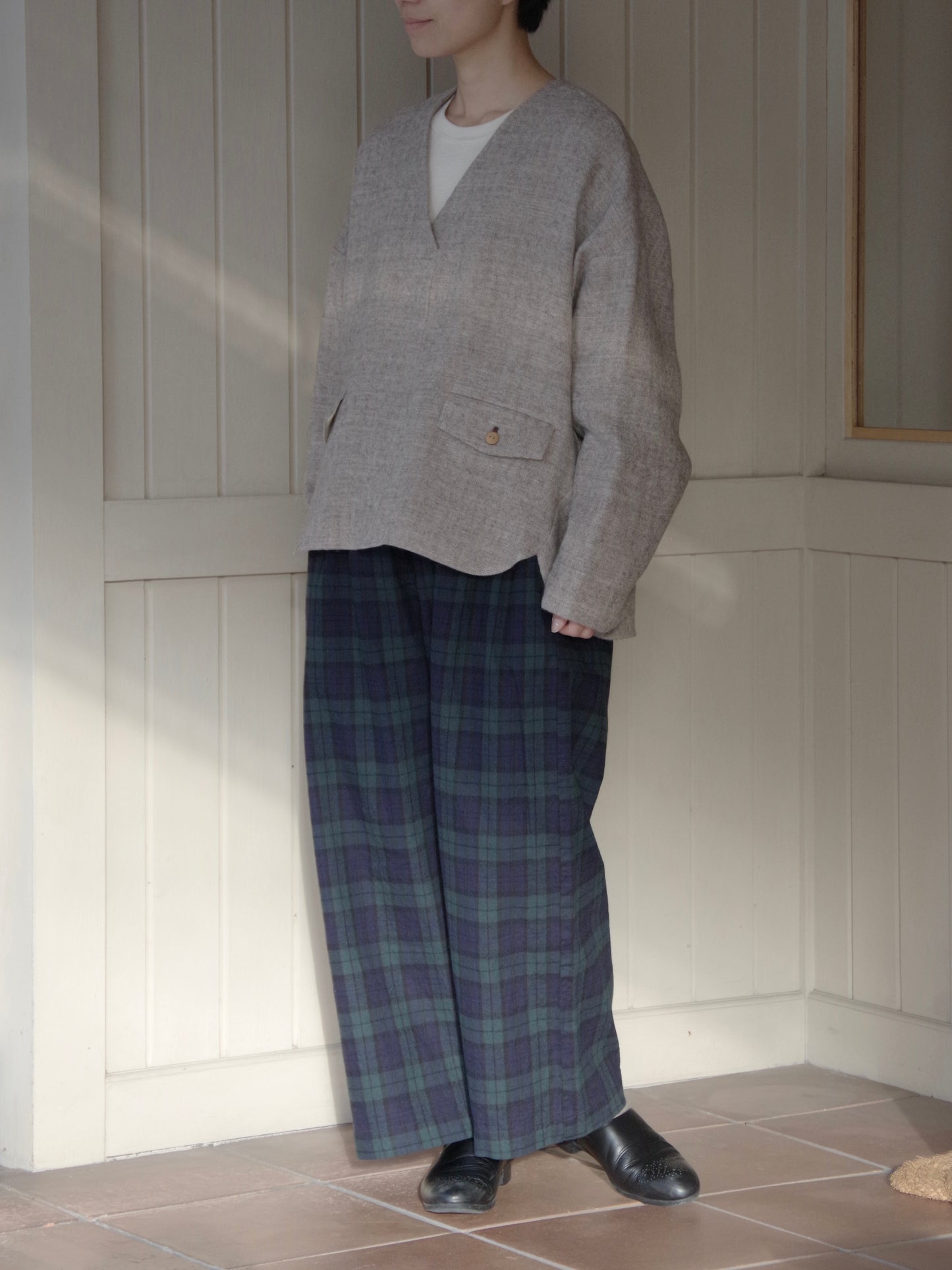 shetland wool linen smock | atelier naruse