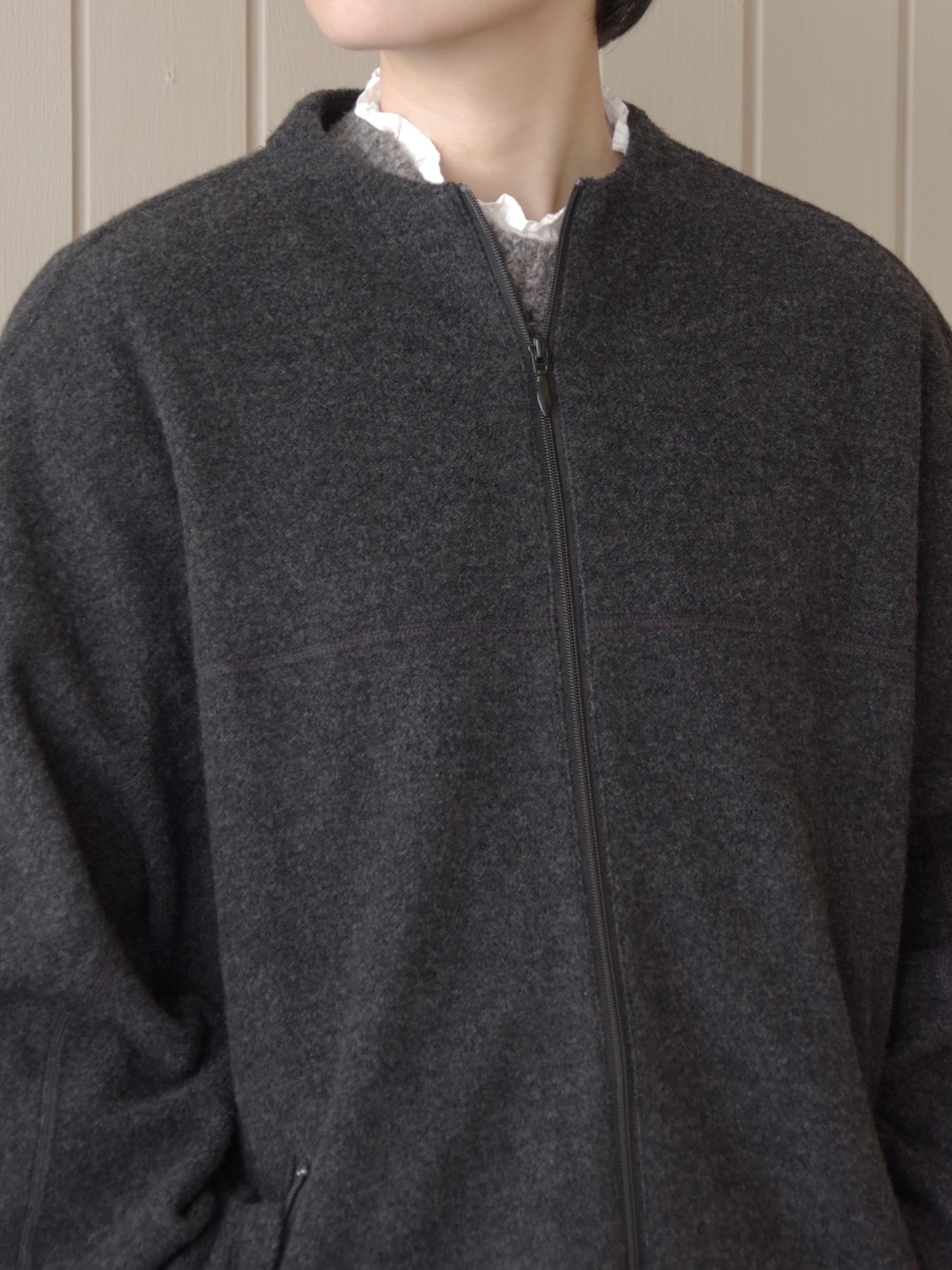 コットンウールカシミアボア コクーンブルゾン | yuni