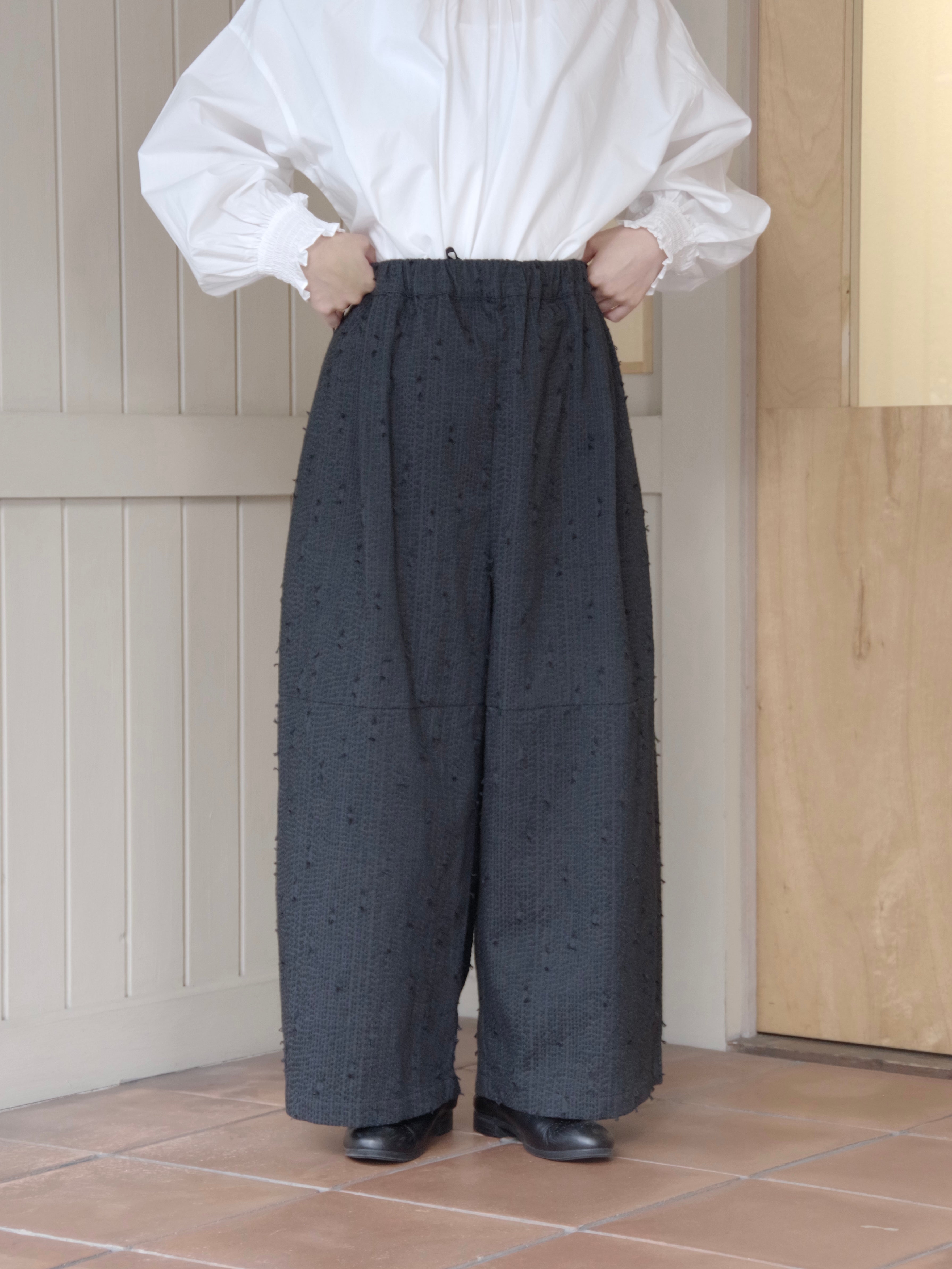 sashiko jacquard ボリュームパンツ | qiri – おんど en no