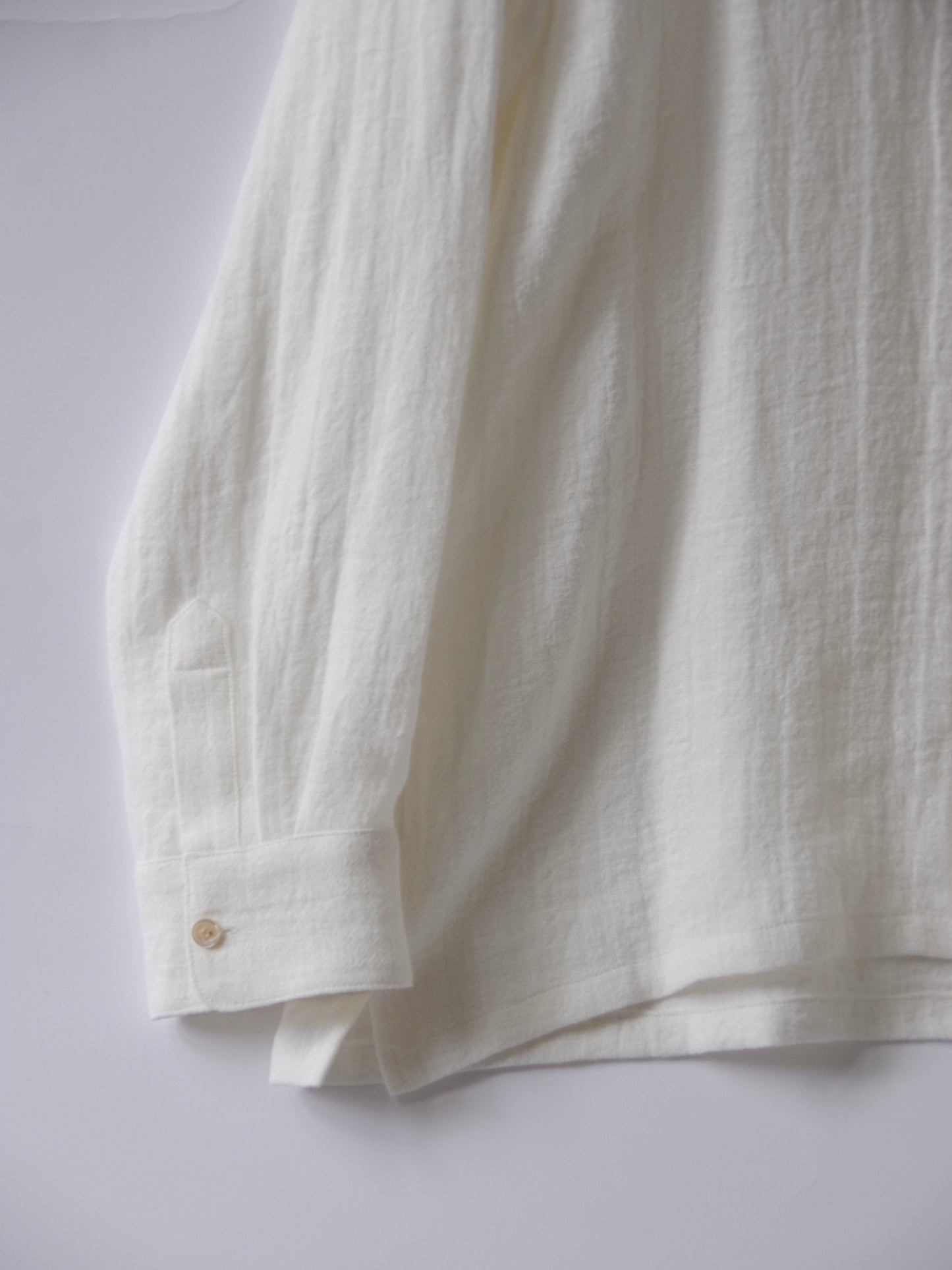 リネンツィード バンドカラーシャツ ( 2 color ) | atelier naruse