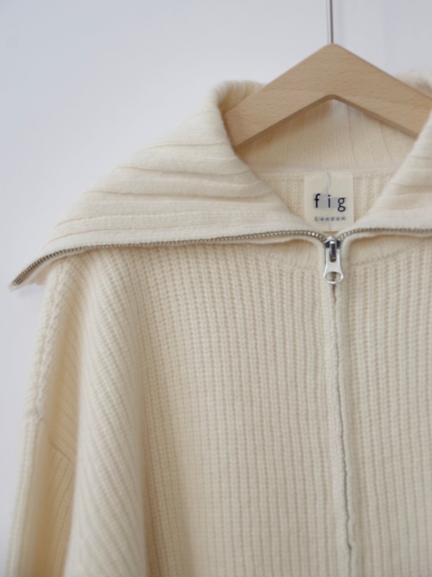 AIR WOOL zip cardigan | fig London