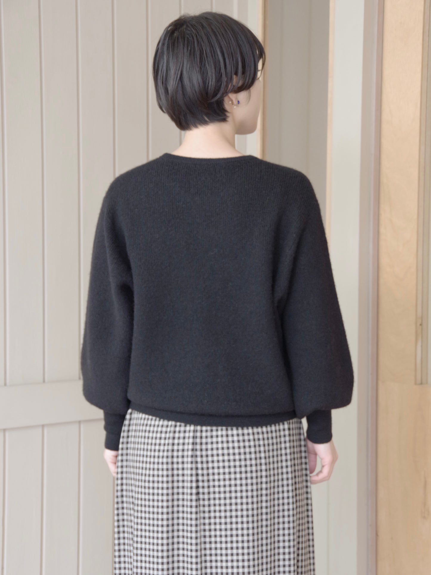 ギャザースリーブアルパカプルオーバー | Gauze