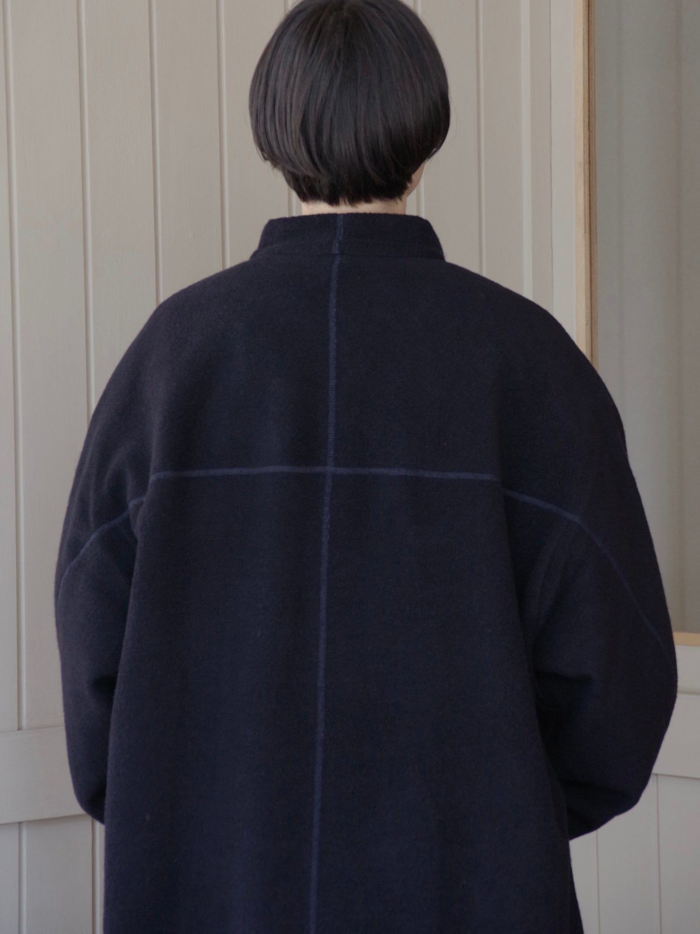 コットンウールカシミアボア コクーンコート | yuni