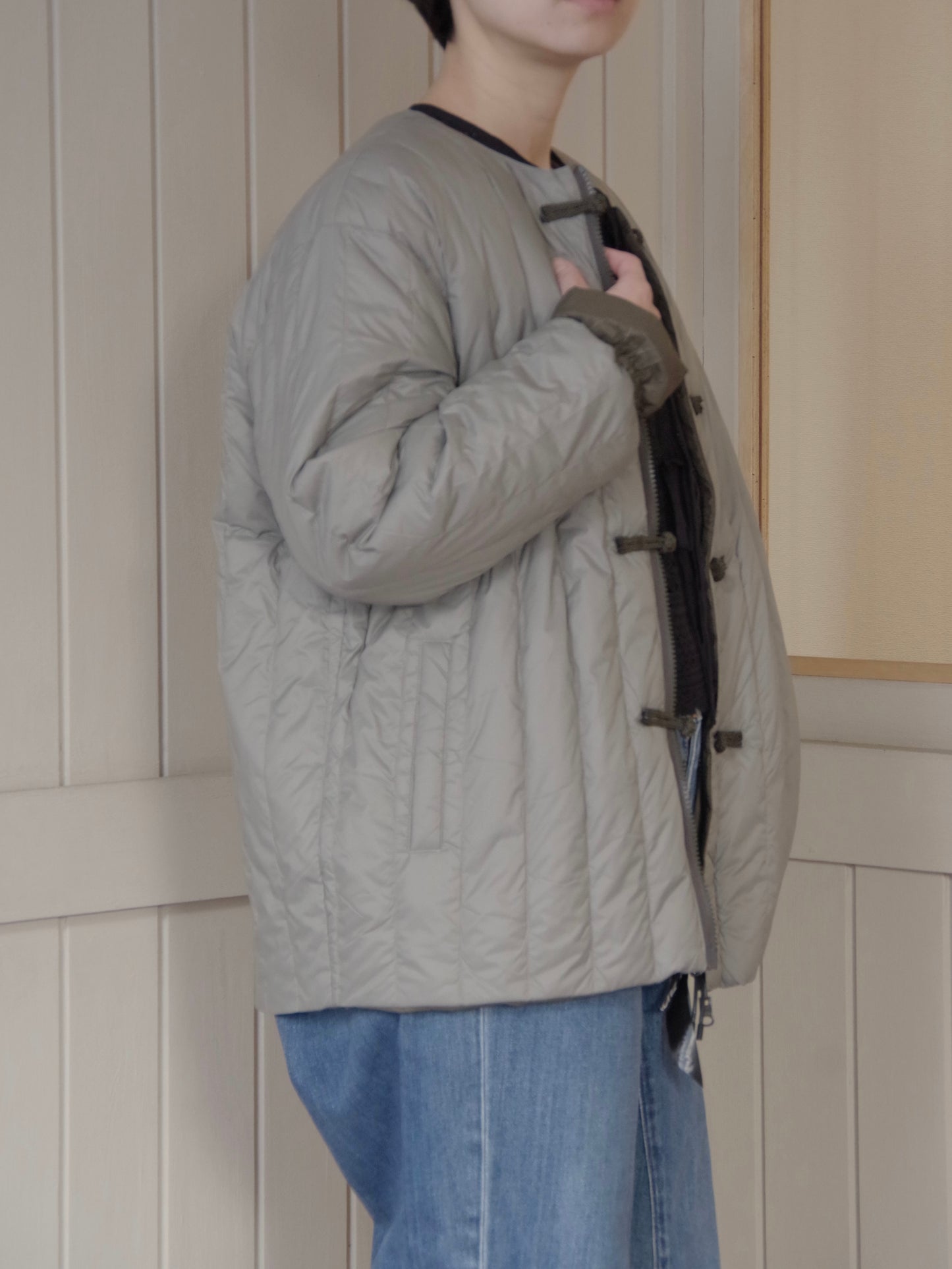 チャイナボタンダウンジャケット | TAION