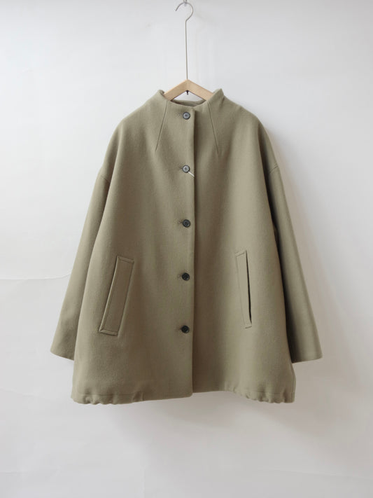 W/super100 bottleneck drawstrings hem コート