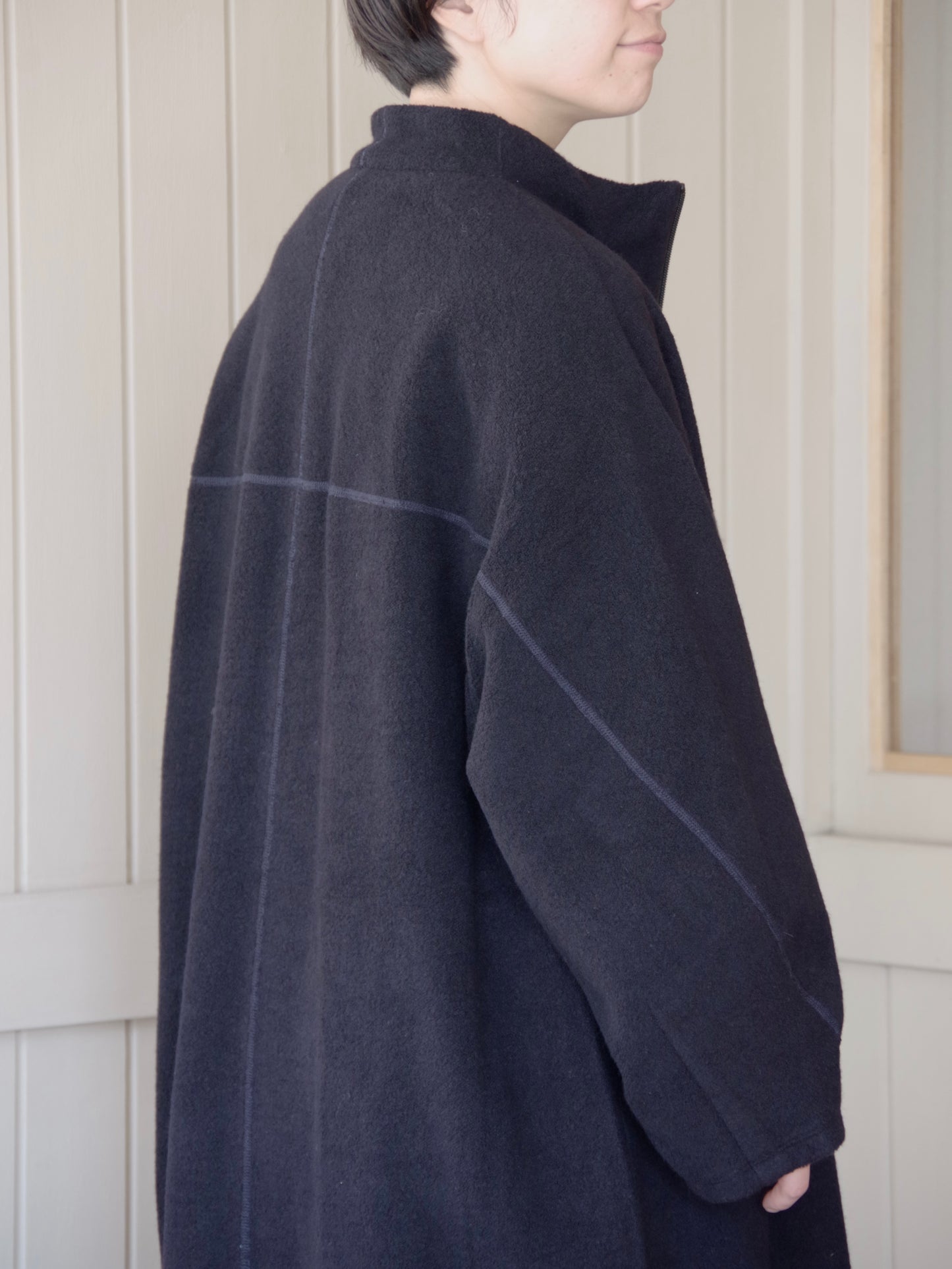 コットンウールカシミアボア コクーンコート | yuni