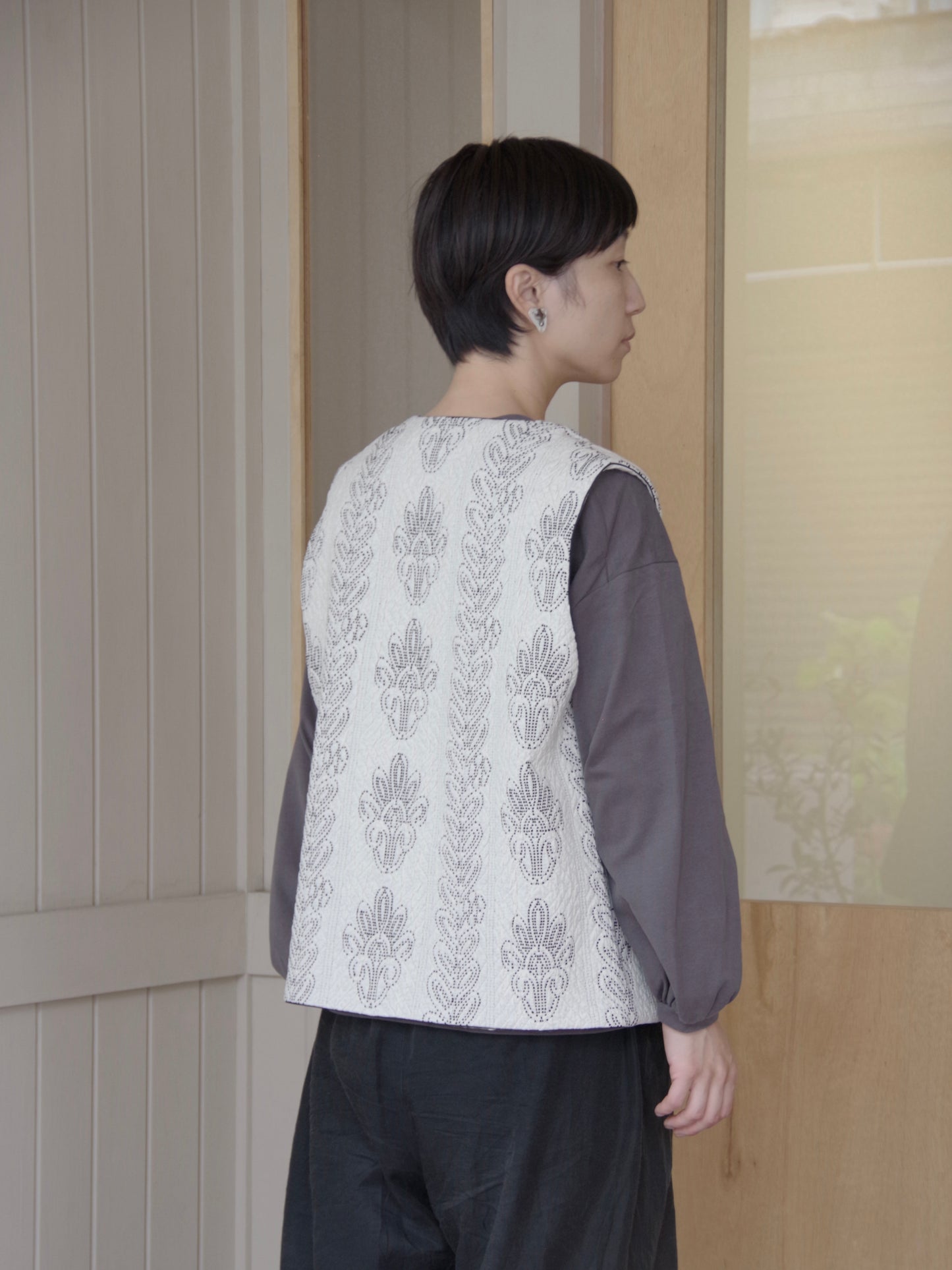 boutis jacquard ベスト ( 2color) |  qiri