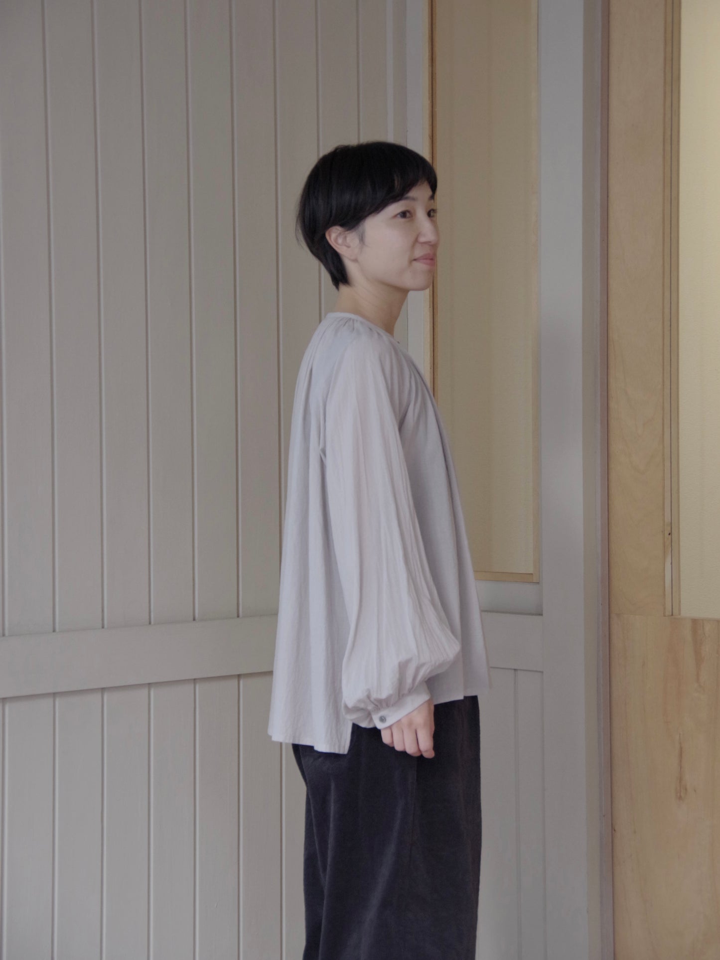 コットンギャザーブラウス |  atelier naruse