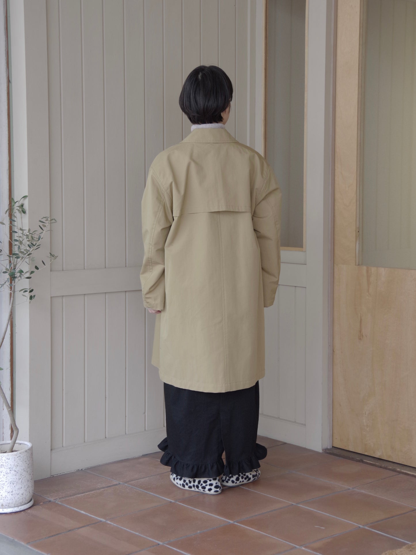 ナイロンツイル（撥水）ステンカラーコート | Handsof creation