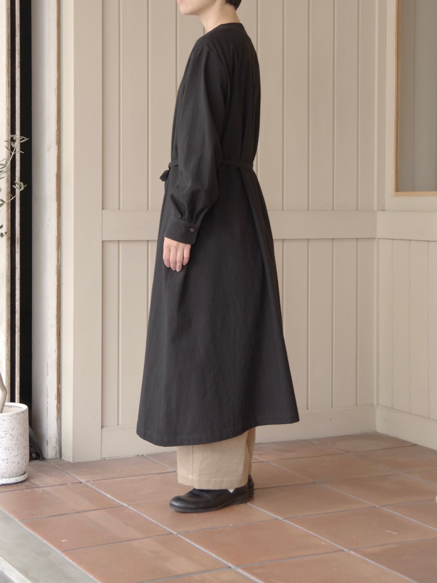 コットンウールシャツワンピース | atelier naruse