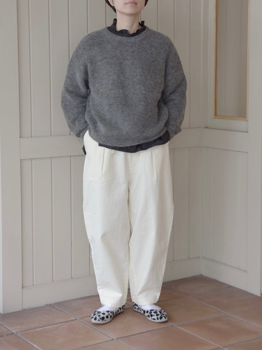 モヘアウール 9G片畦ボリュームスリーブ 2wayカーディガン | Hands of creation