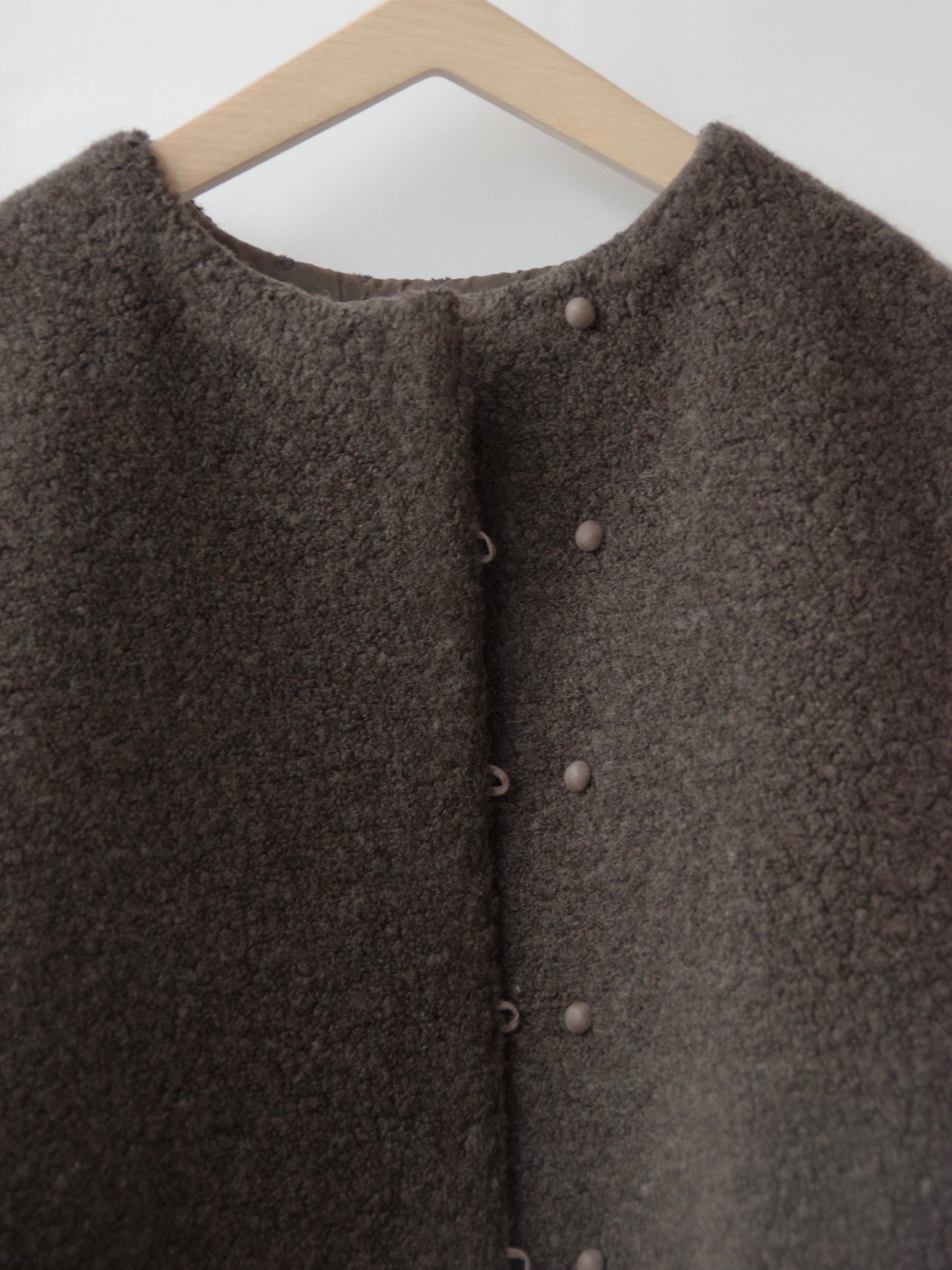 flower dot quilt jacquard ショートリバーシブルベスト | qiri