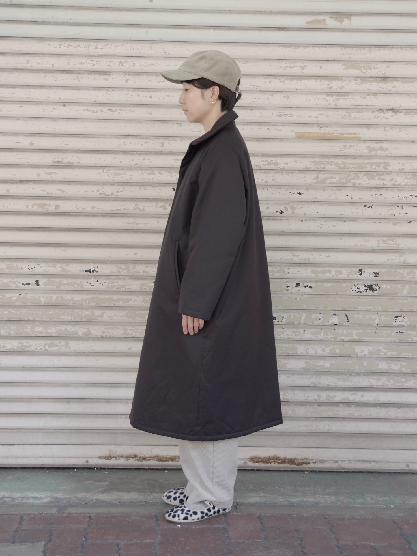 コットン中綿ロングコート | atelier naruse