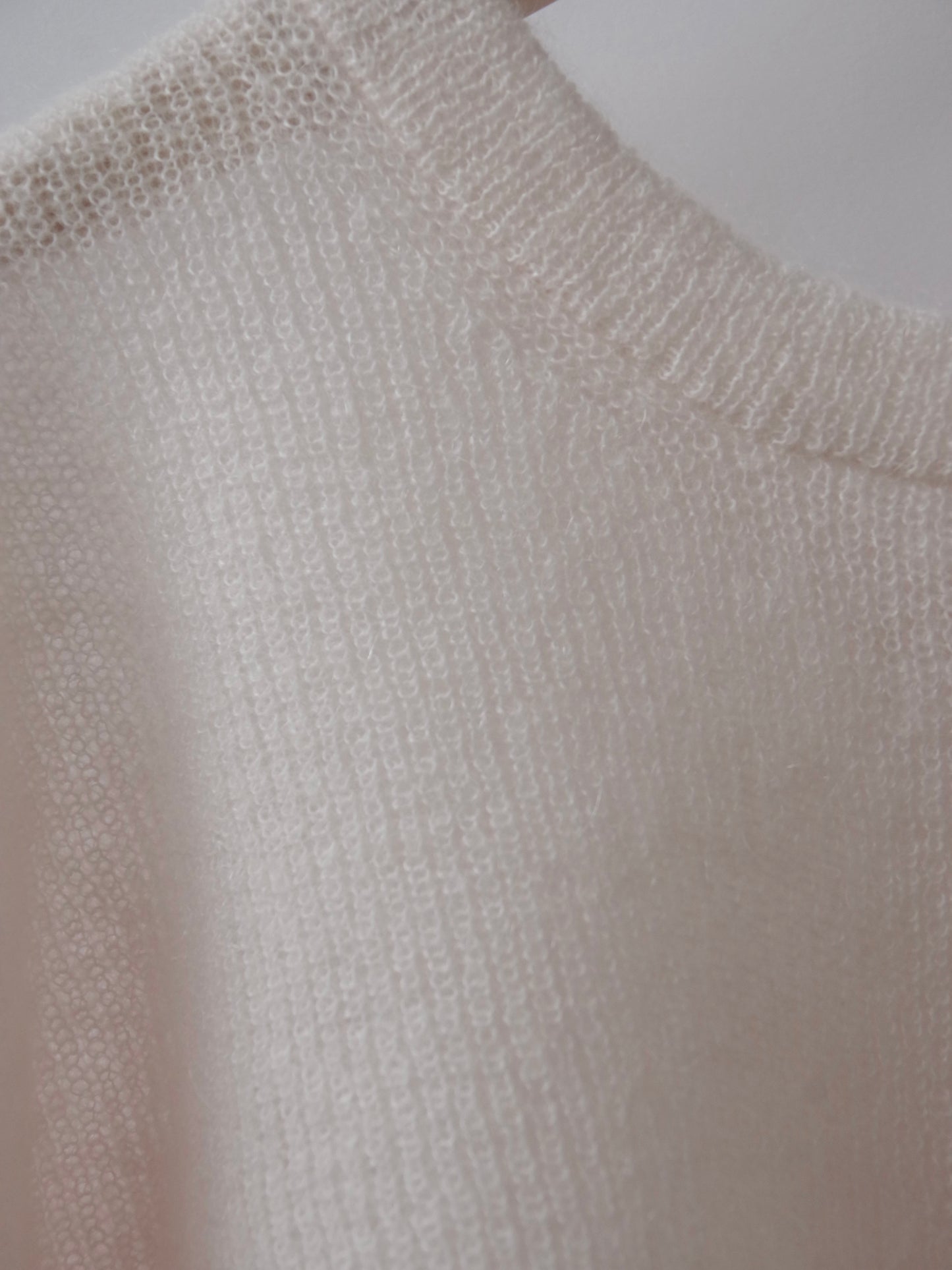 モヘアウール 9G片畦ボリュームスリーブ 2wayカーディガン | Hands of creation