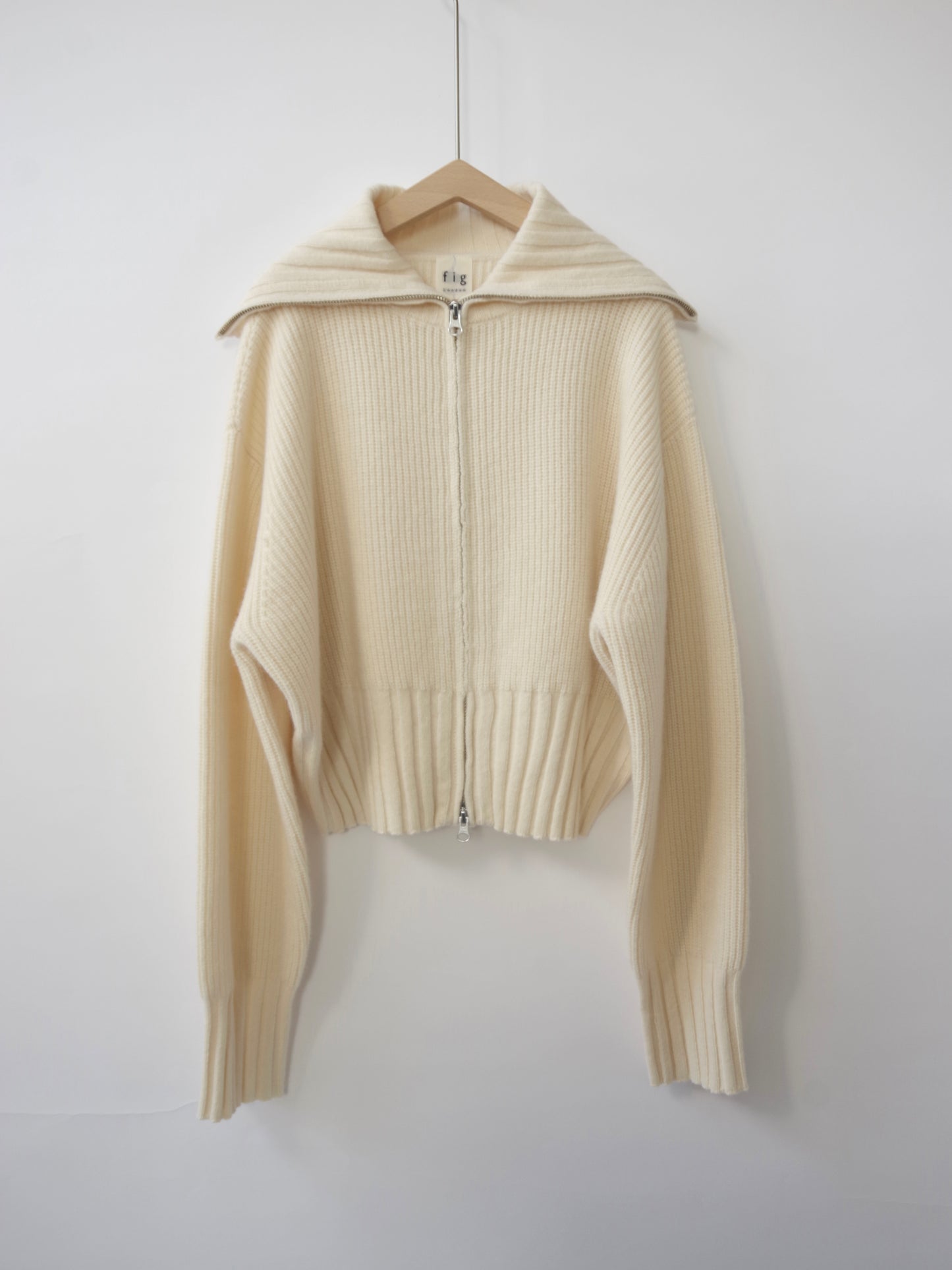 AIR WOOL zip cardigan | fig London
