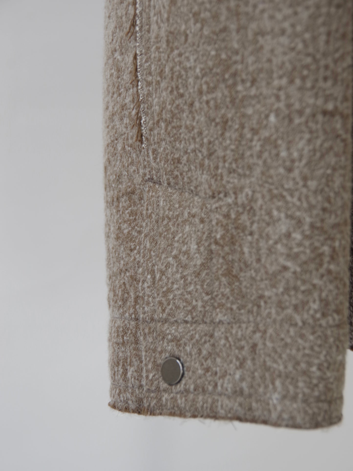 denim / fleece needle punch over jacket | qiri