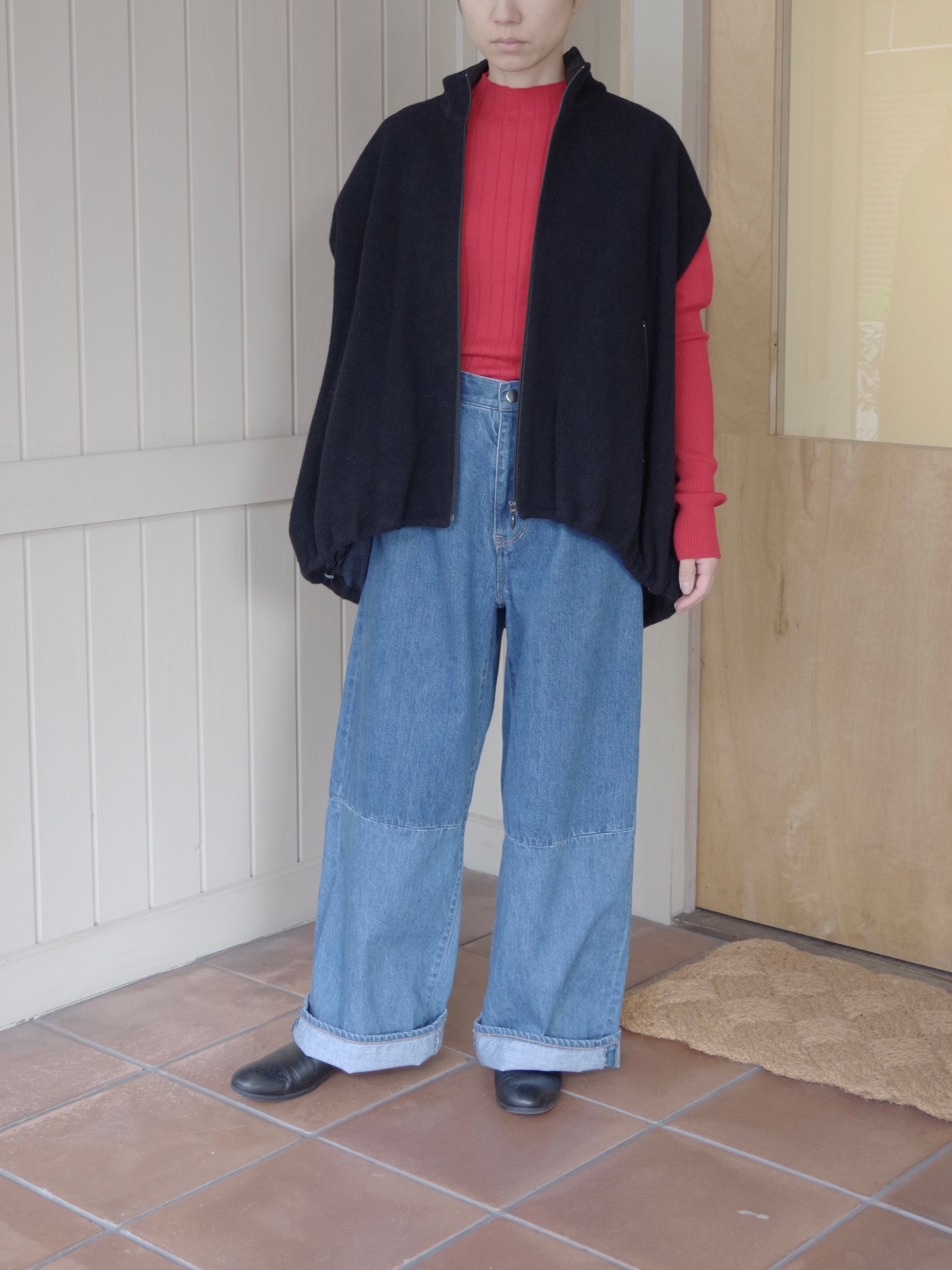 コットンウールカシミアボア コクーンベスト | yuni – おんど en