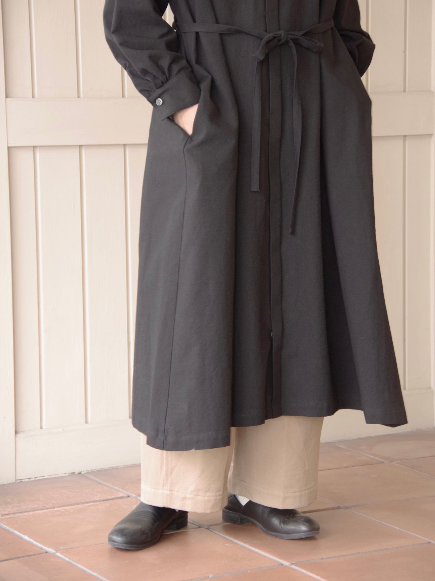 コットンウールシャツワンピース | atelier naruse