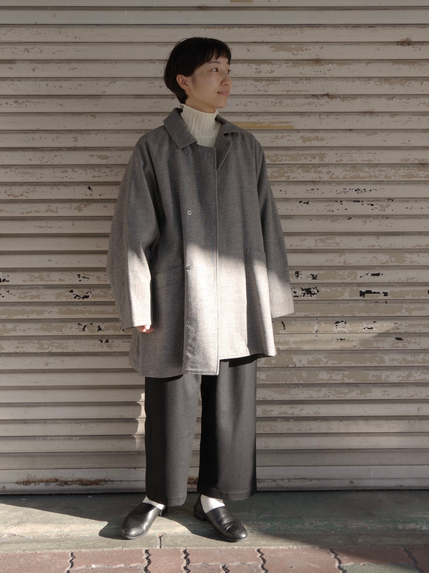 POP TWEED DOLMAN コート| buoy buoy