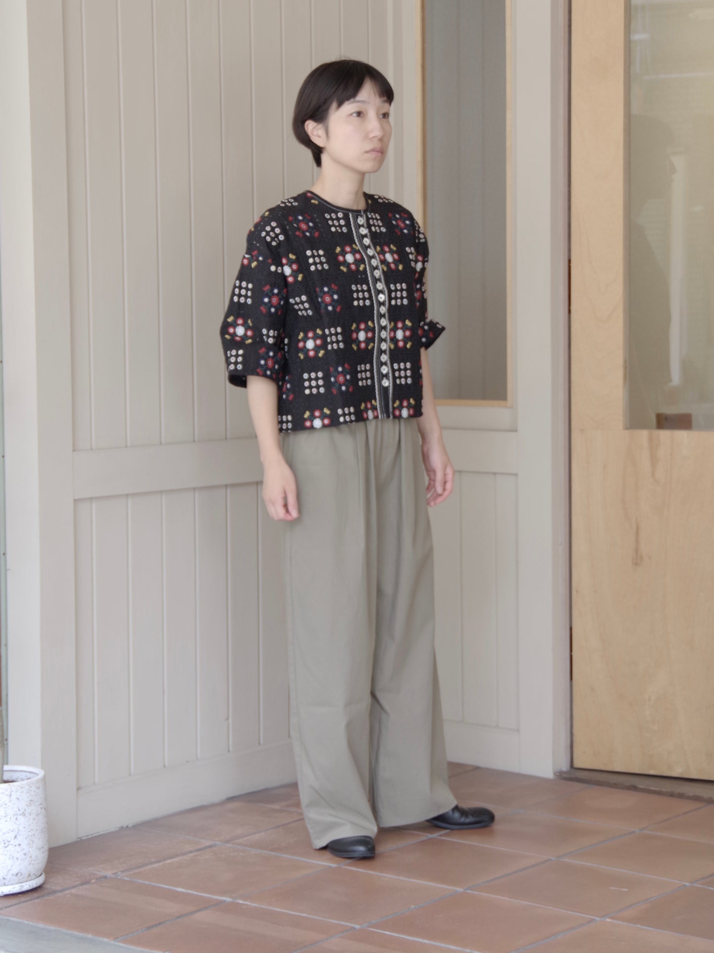 eyelet embroidely haori ブラウス ( 2color)  |  yuni