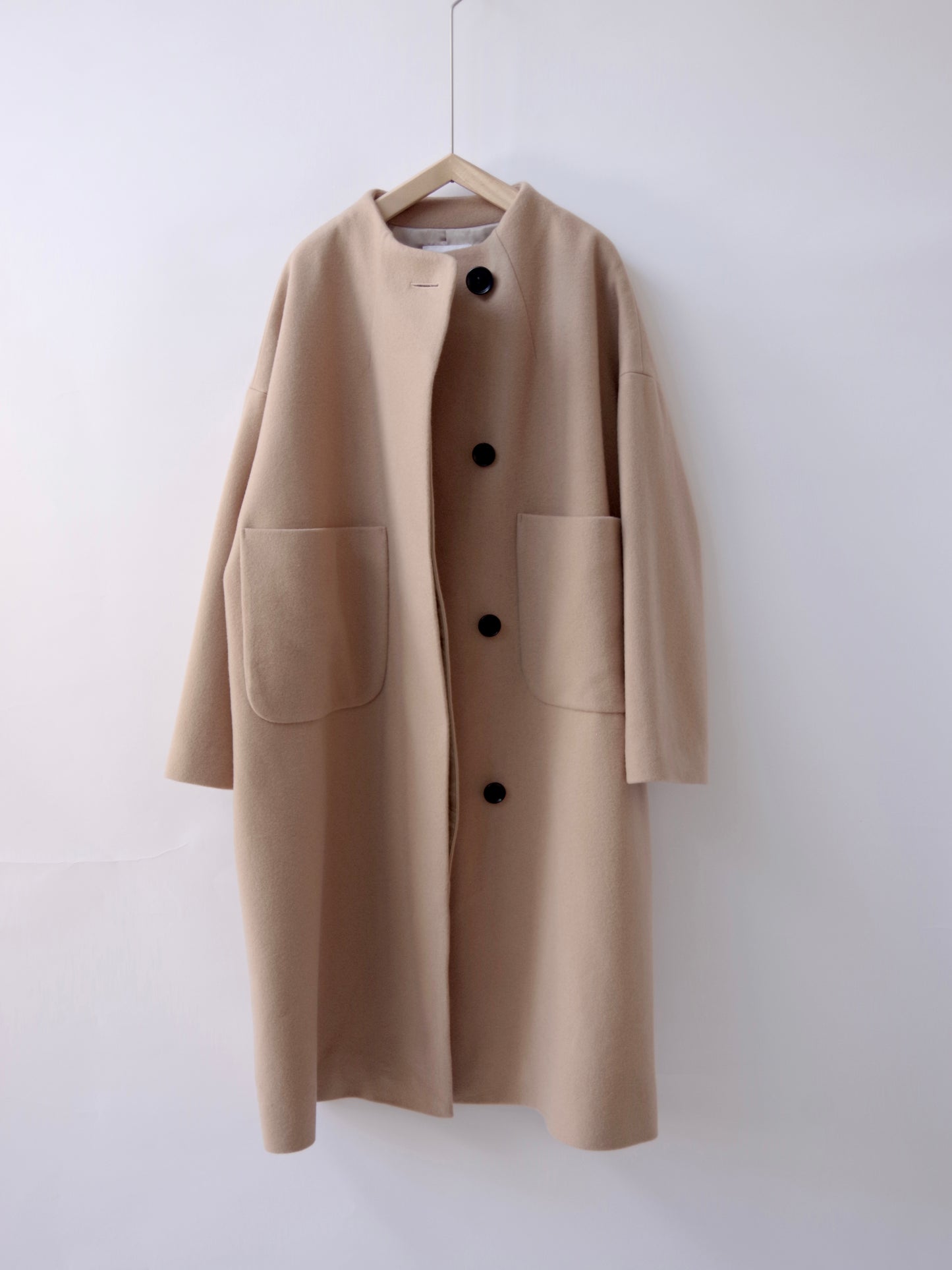 ROUND NECK COAT  ( 2 color) | SI-HIRAI