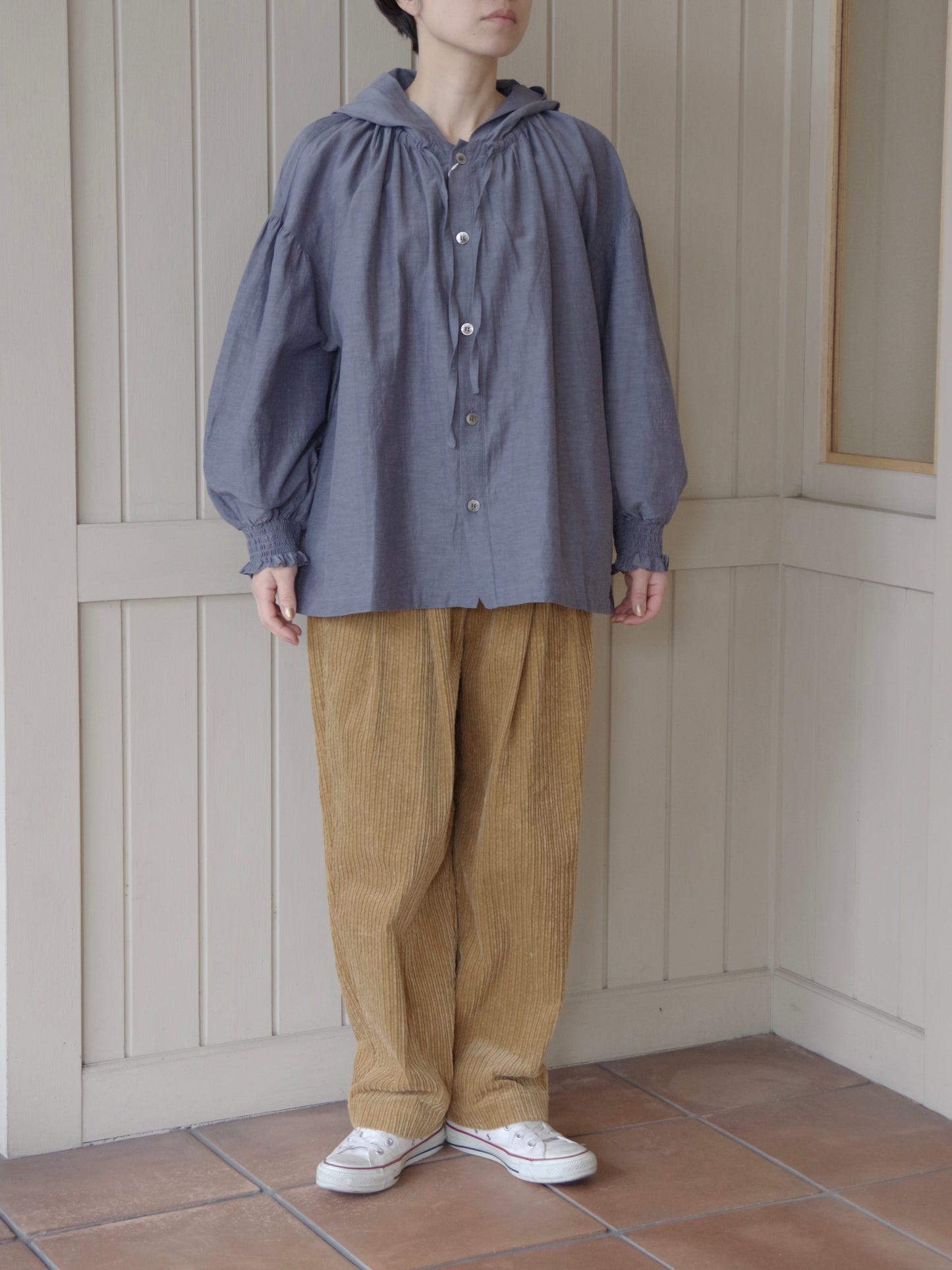 コットンキュプラリネン フーディー | UNIVERSAL SEVEN