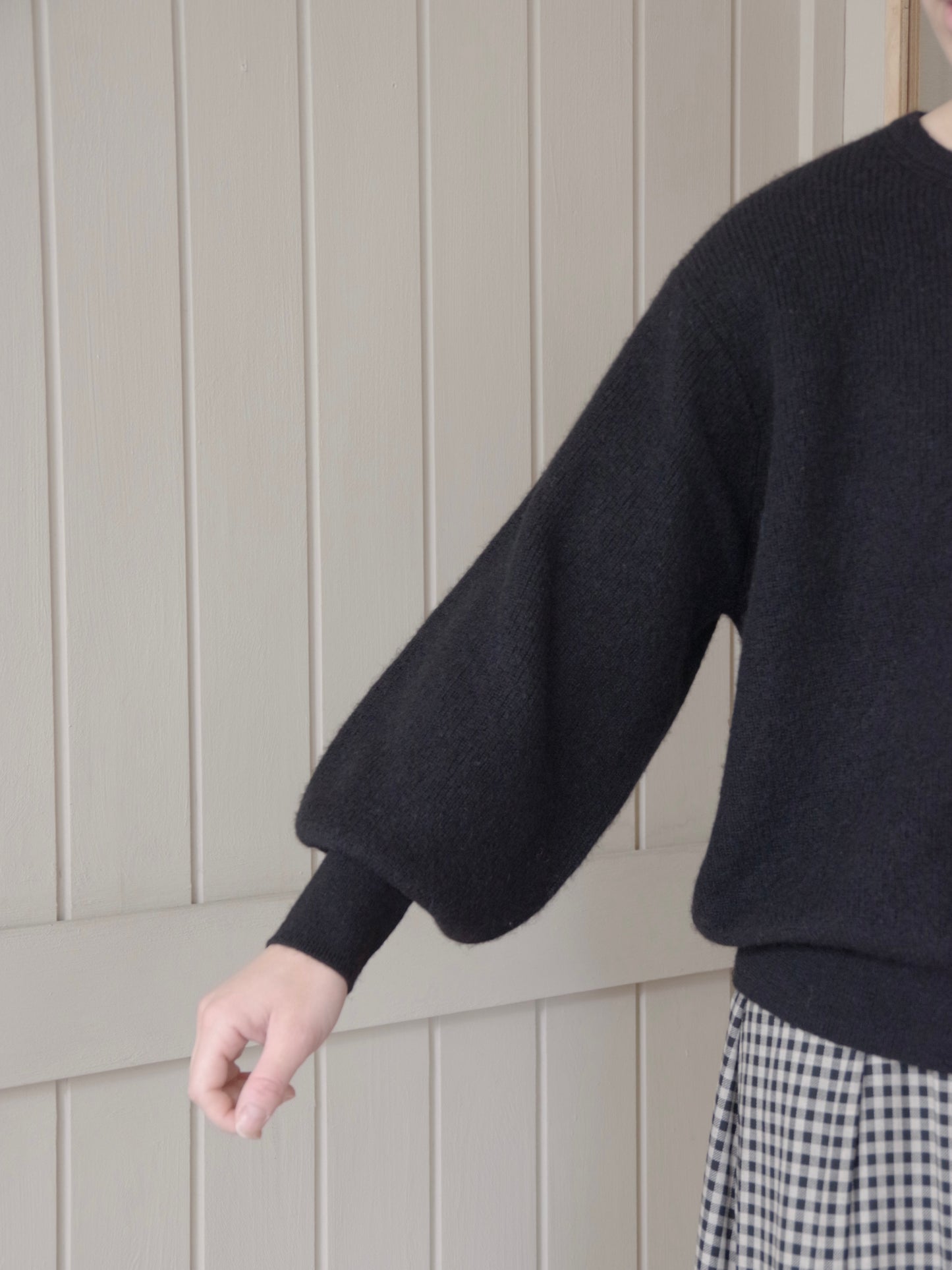 ギャザースリーブアルパカプルオーバー | Gauze