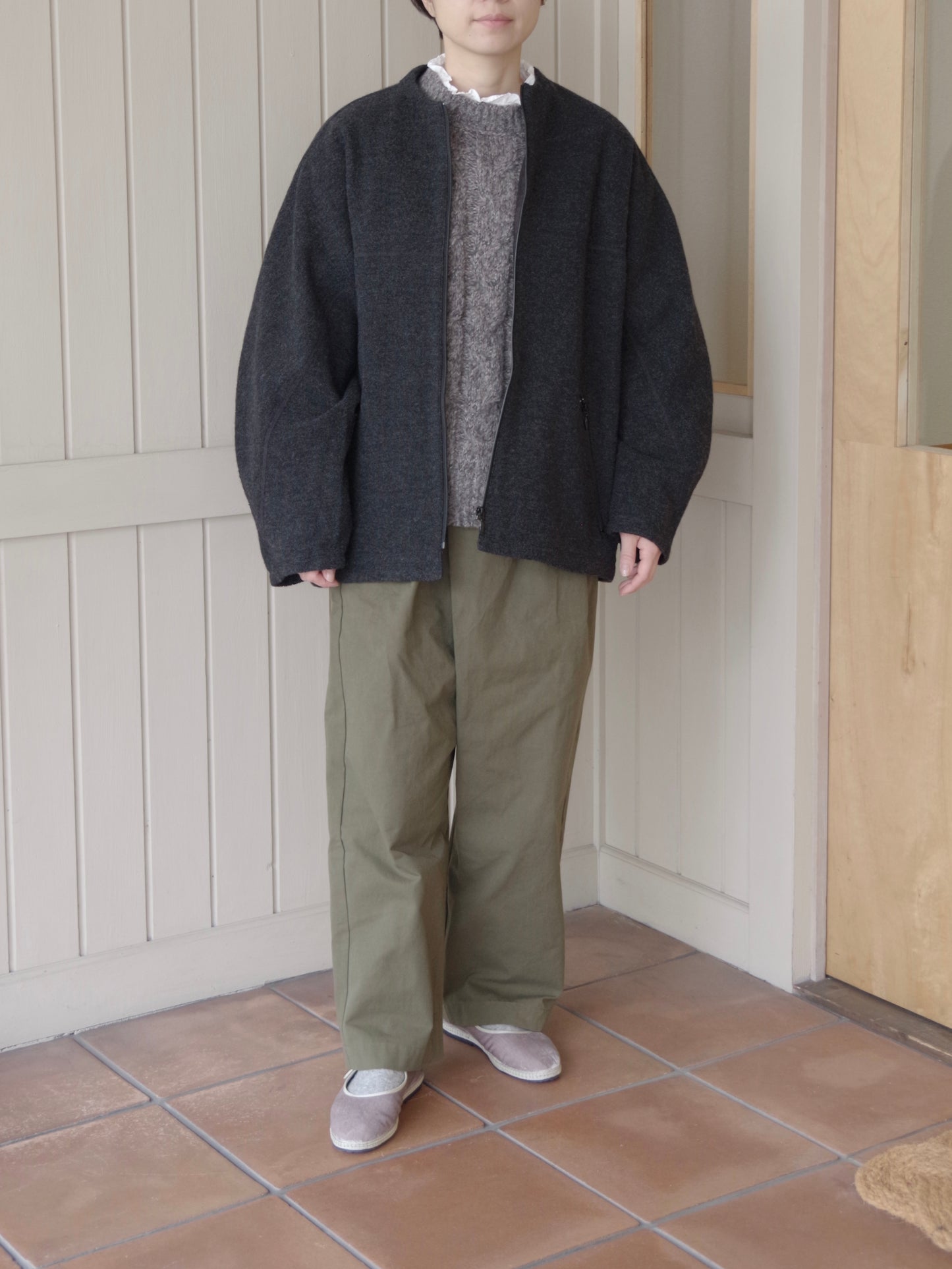 コットンウールカシミアボア コクーンブルゾン | yuni