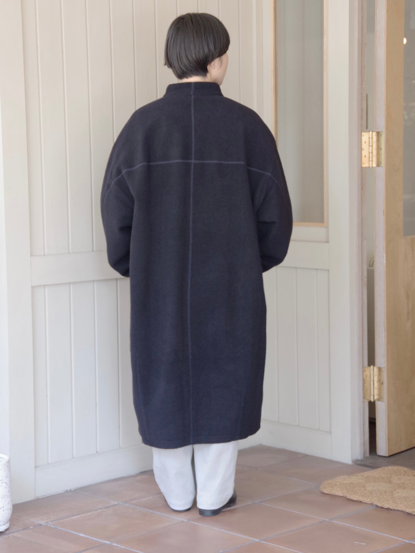 コットンウールカシミアボア コクーンコート | yuni