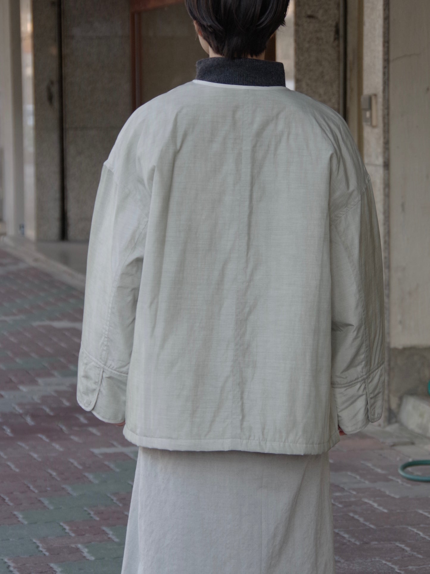 コットンナイロン evodown 流し染 ジャケット | yuni