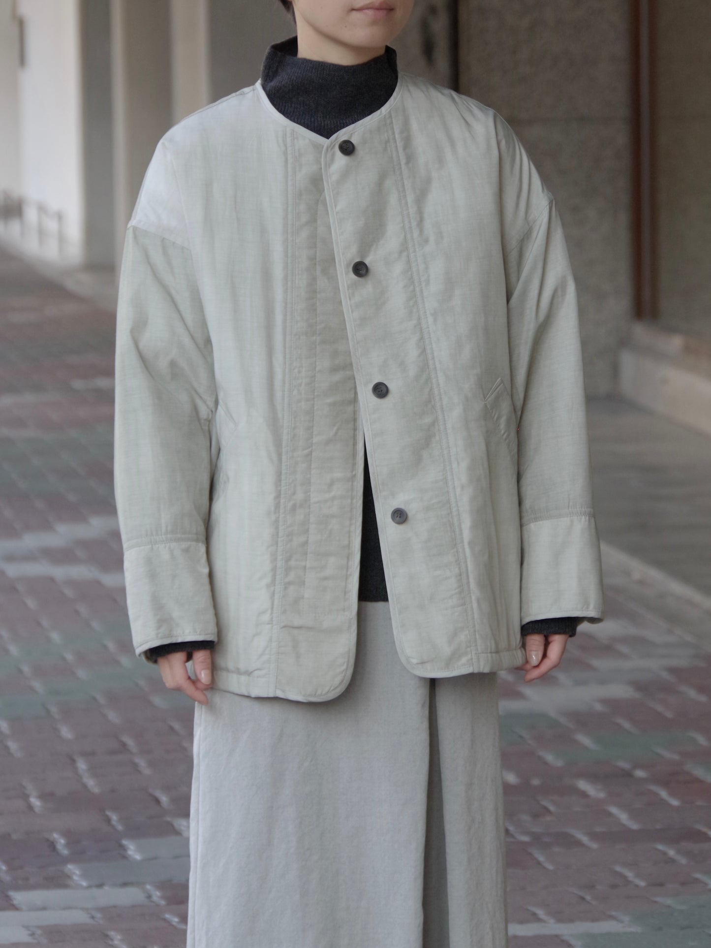 コットンナイロン evodown 流し染 ジャケット | yuni