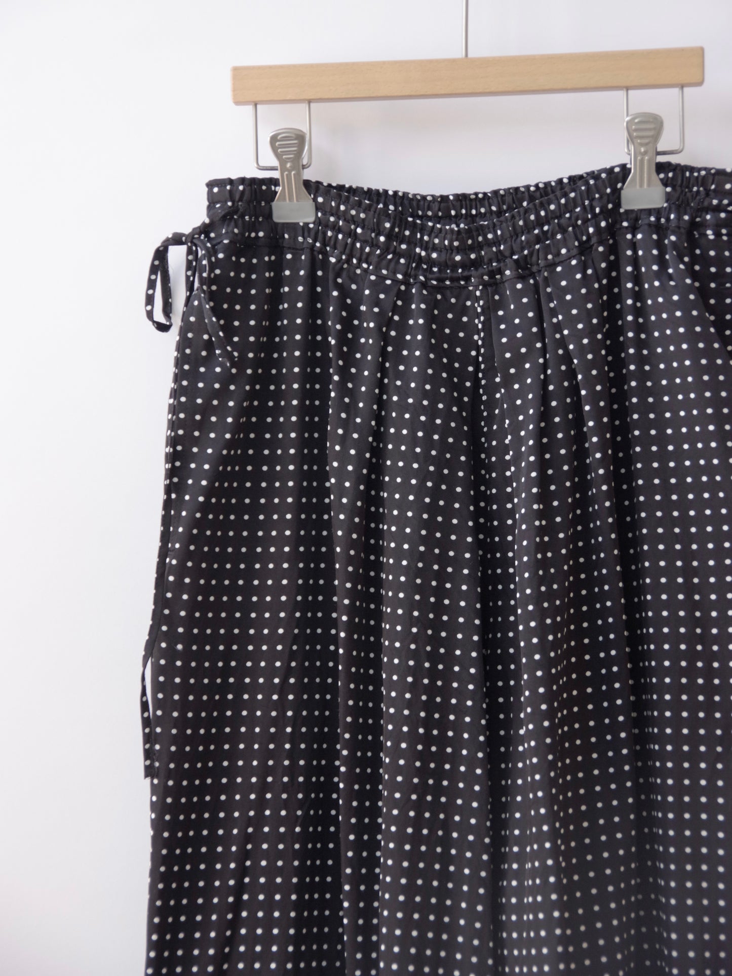 レーヨン/コットン Cu twill dot print drawstrings パンツ | yuni