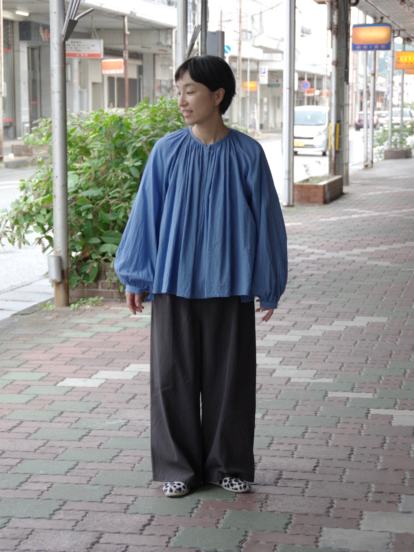 コットンギャザーブラウス |  atelier naruse