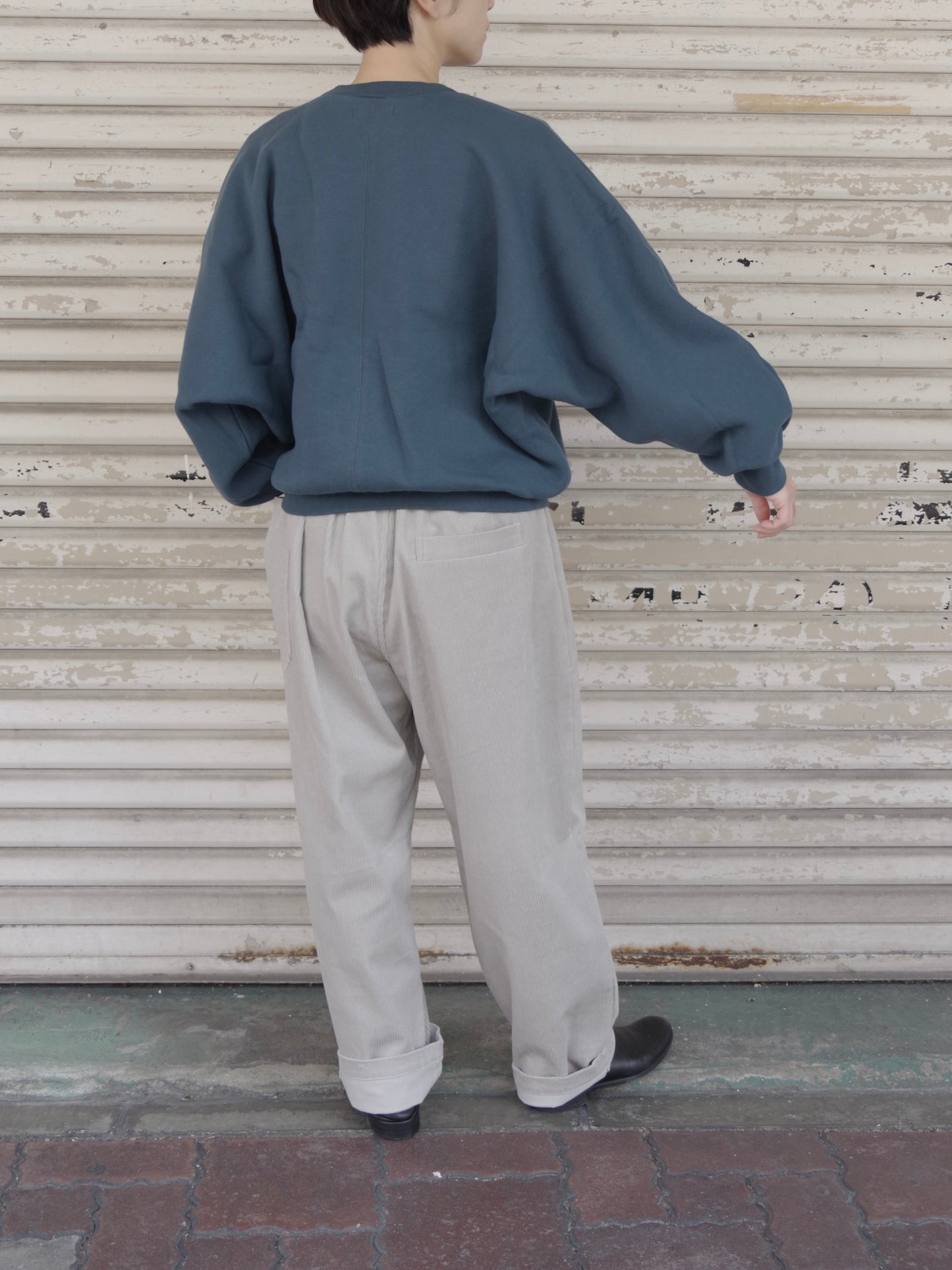 コットンフリースバルーンスリーブカットソー | atelier naruse