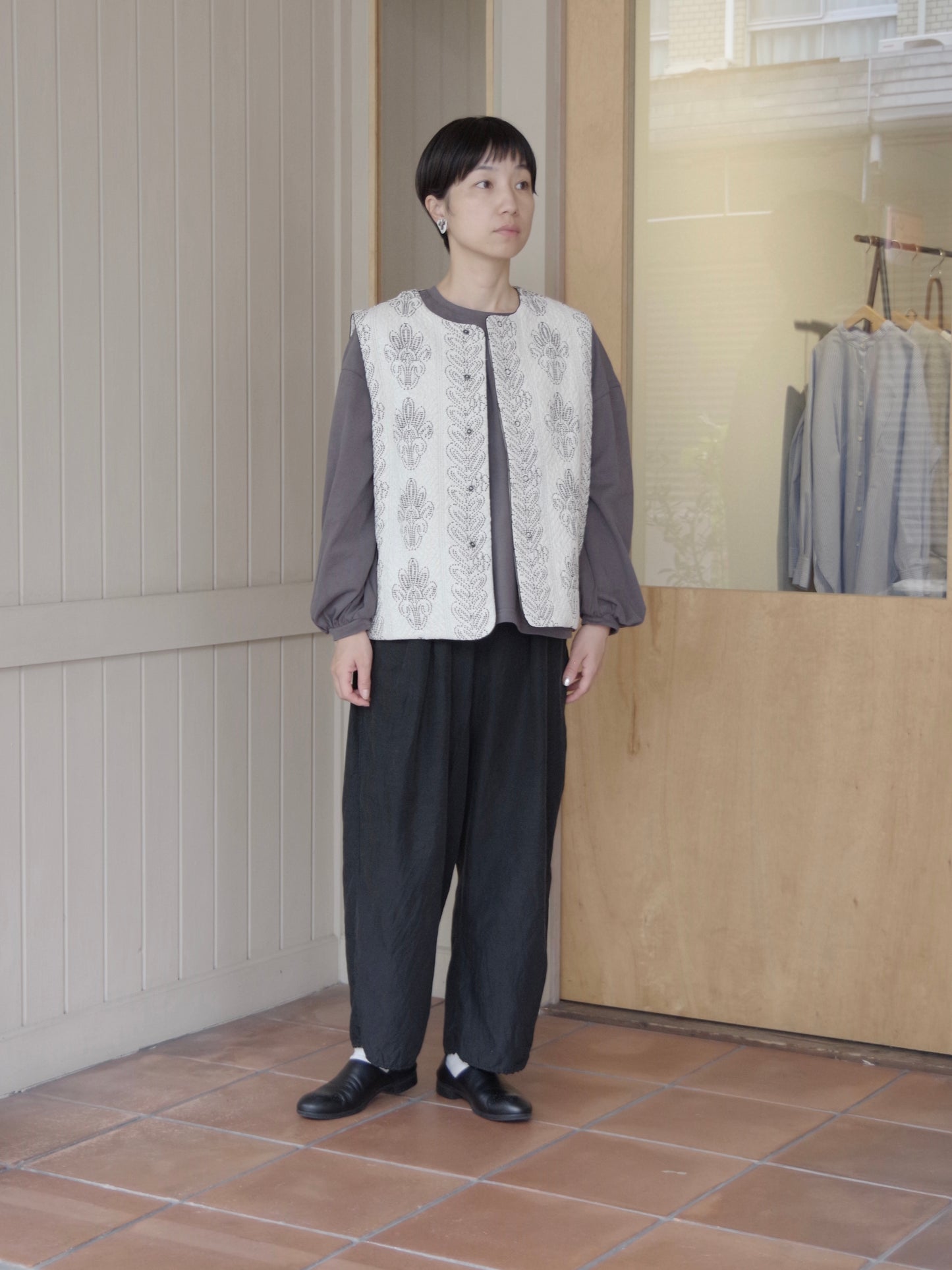 boutis jacquard ベスト ( 2color) |  qiri