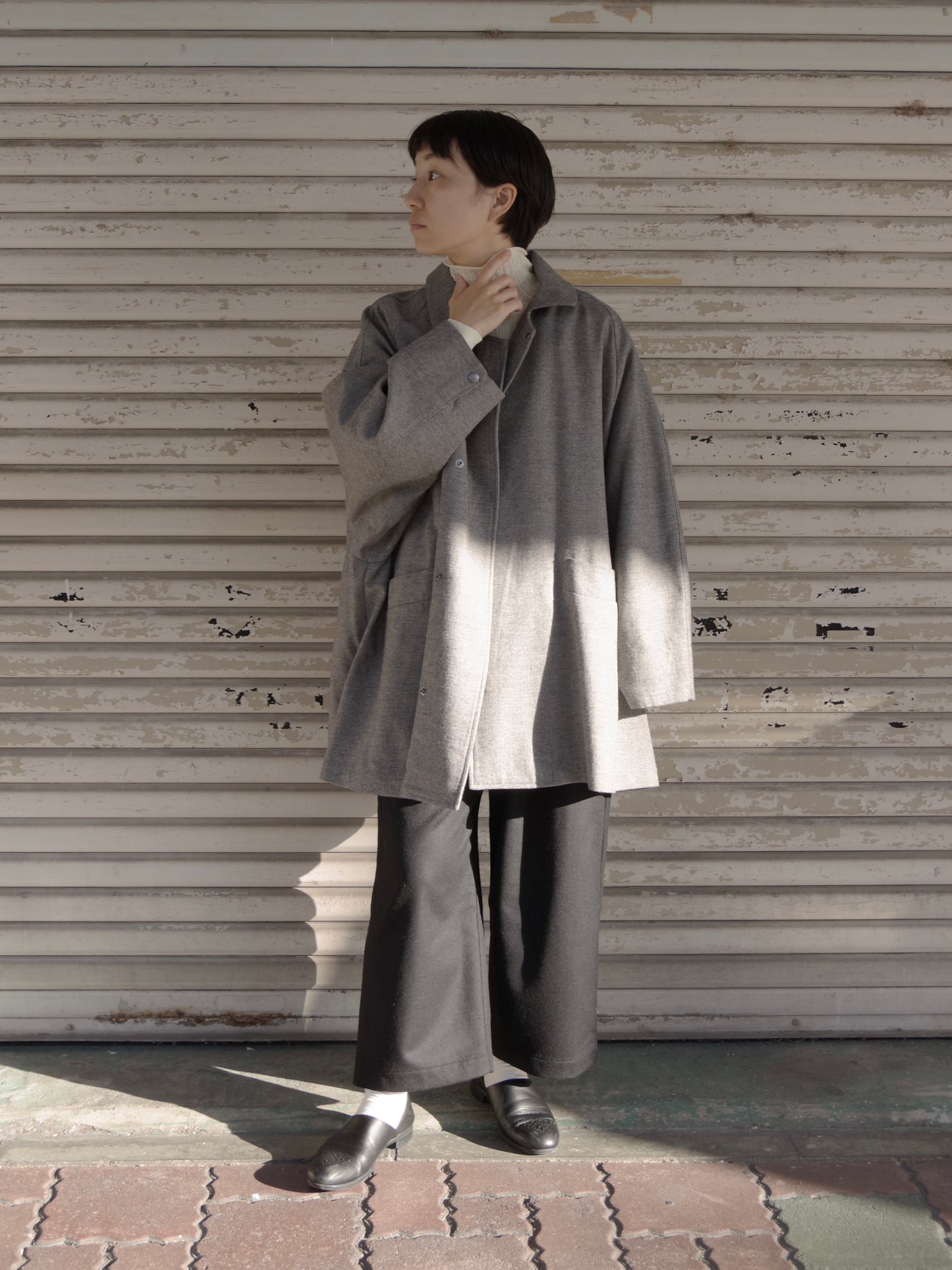 POP TWEED DOLMAN コート| buoy buoy
