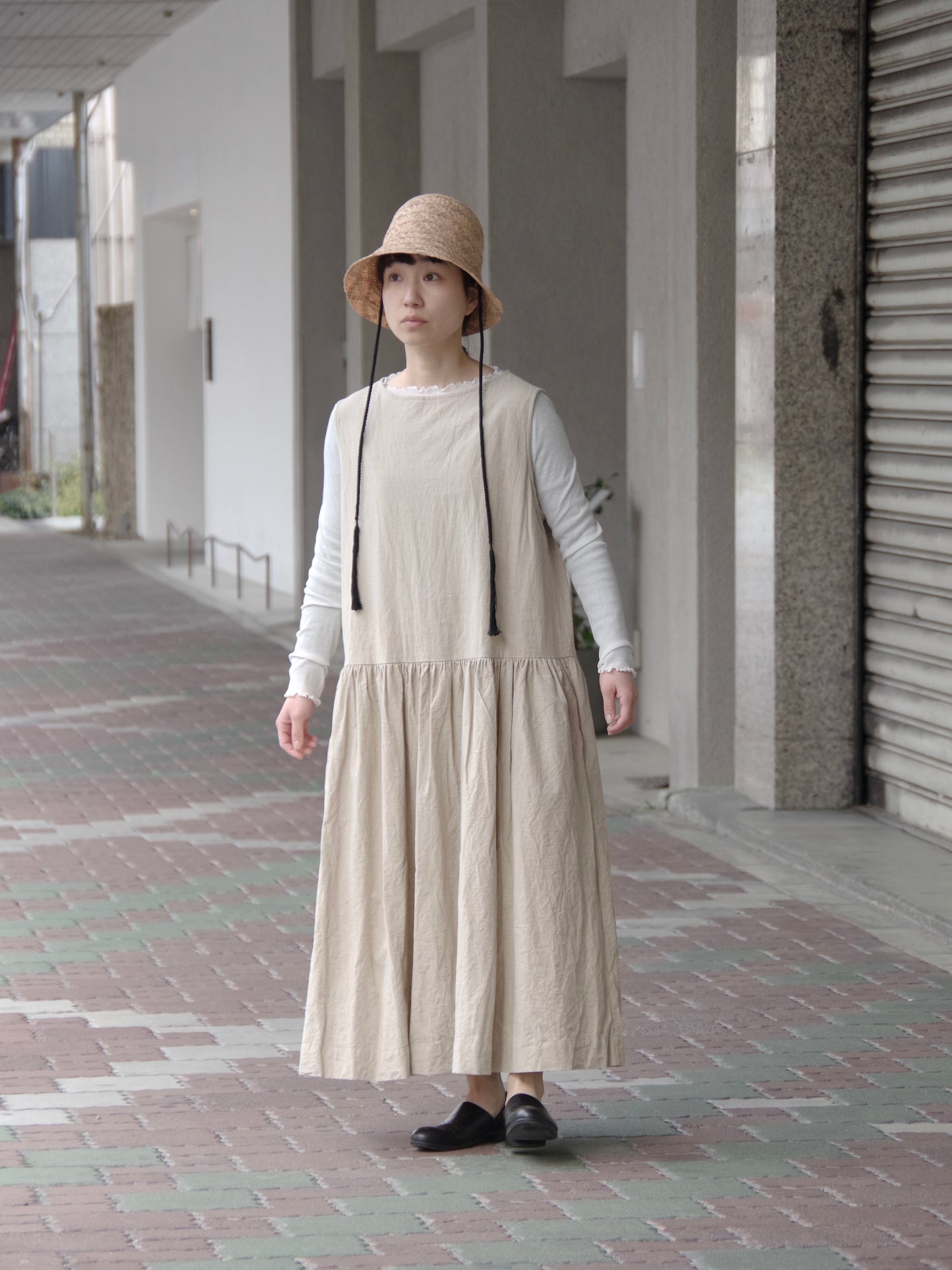 SLEEVELESS CANVAS ワンピース　｜ROBE de PEAU