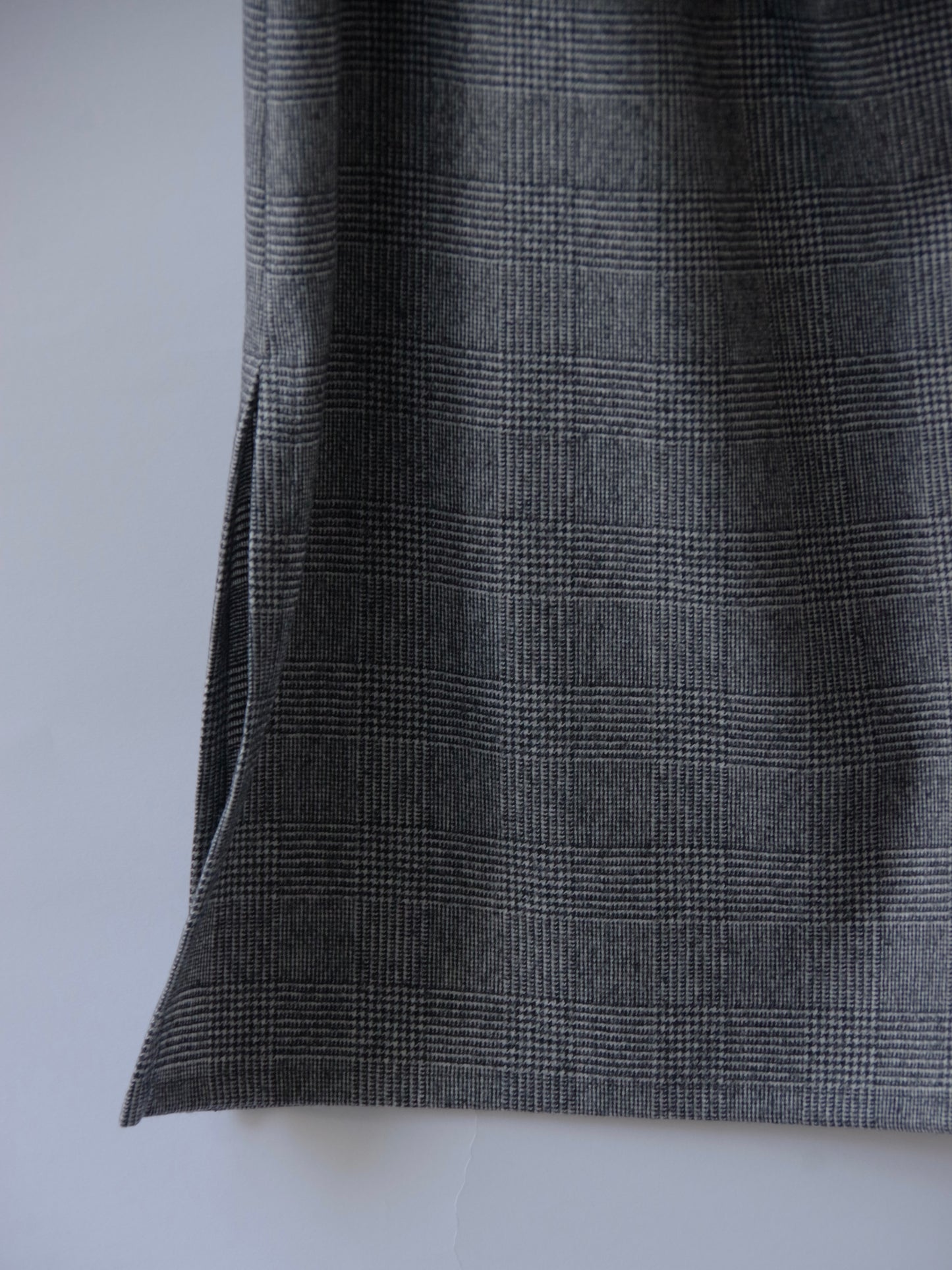 washable wool check drawstring ワンピース | yuni