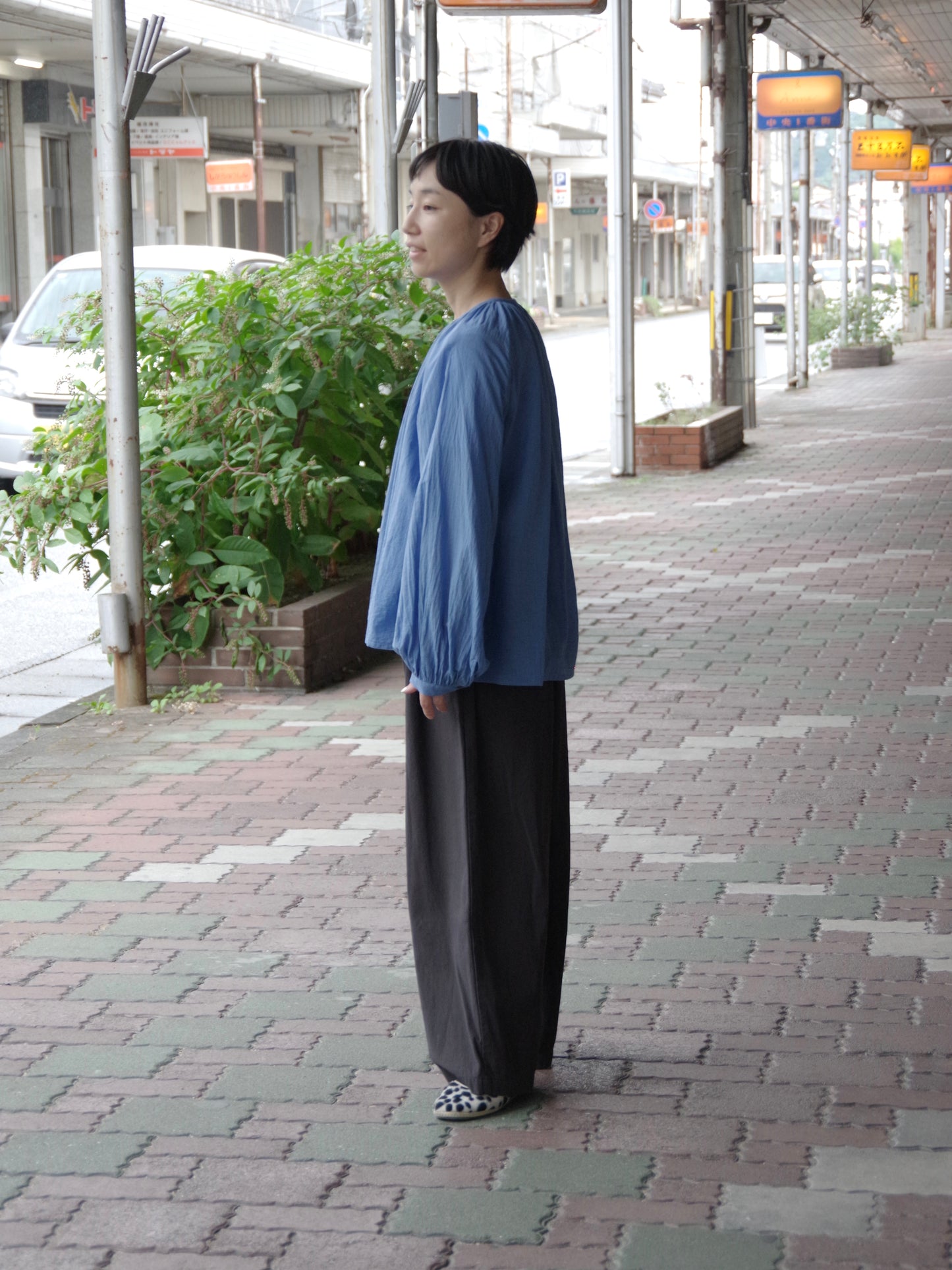 コットンギャザーブラウス |  atelier naruse