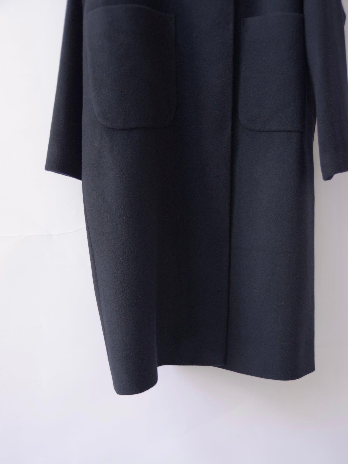 ROUND NECK COAT  ( 2 color) | SI-HIRAI