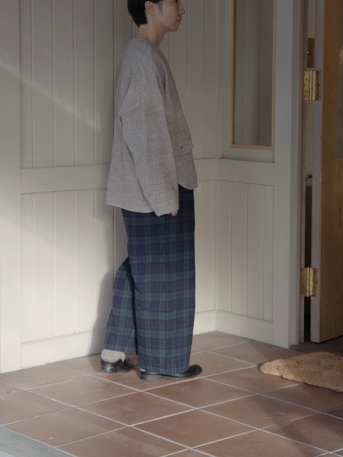 shetland wool linen smock | atelier naruse