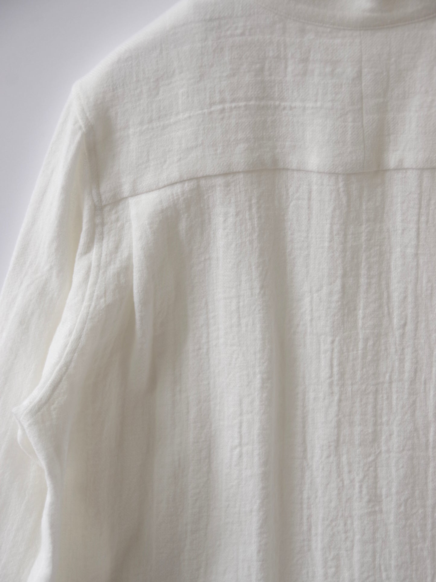 リネンツィード バンドカラーシャツ ( 2 color ) | atelier naruse