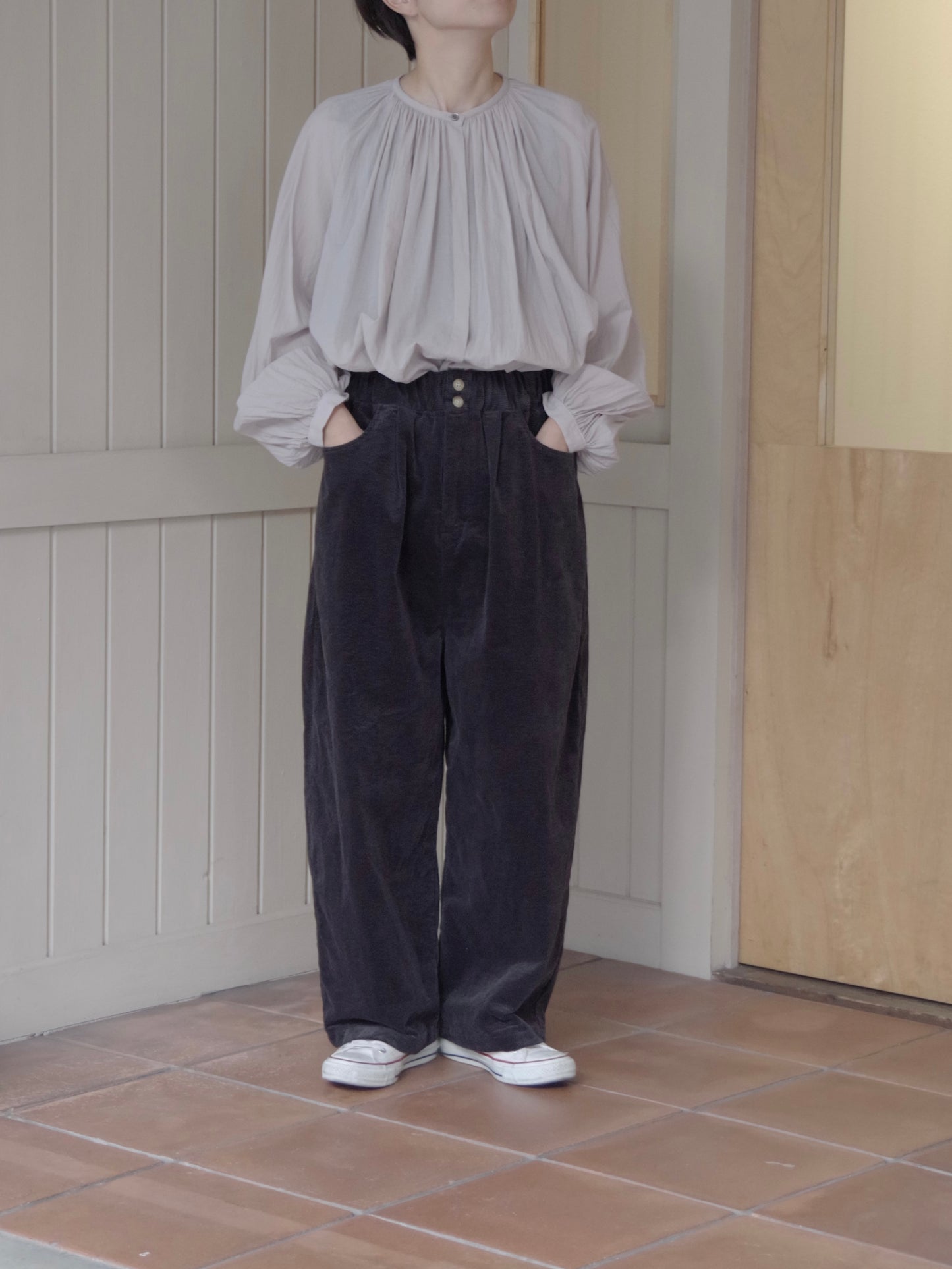 コットンギャザーブラウス |  atelier naruse