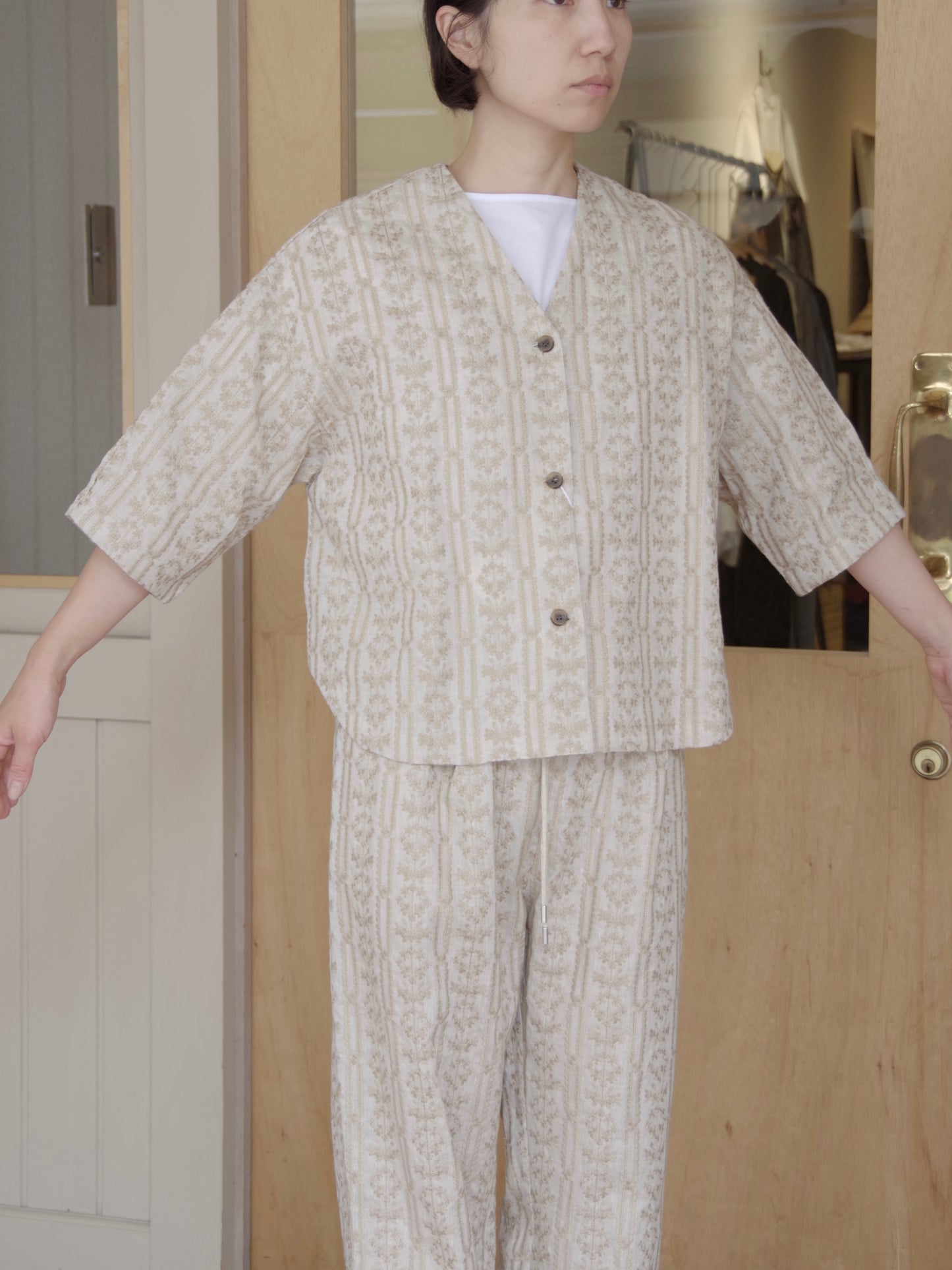 L/embroidely haori ブラウス | yuni