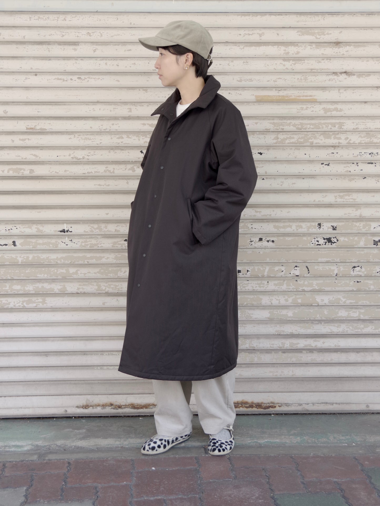 コットン中綿ロングコート | atelier naruse